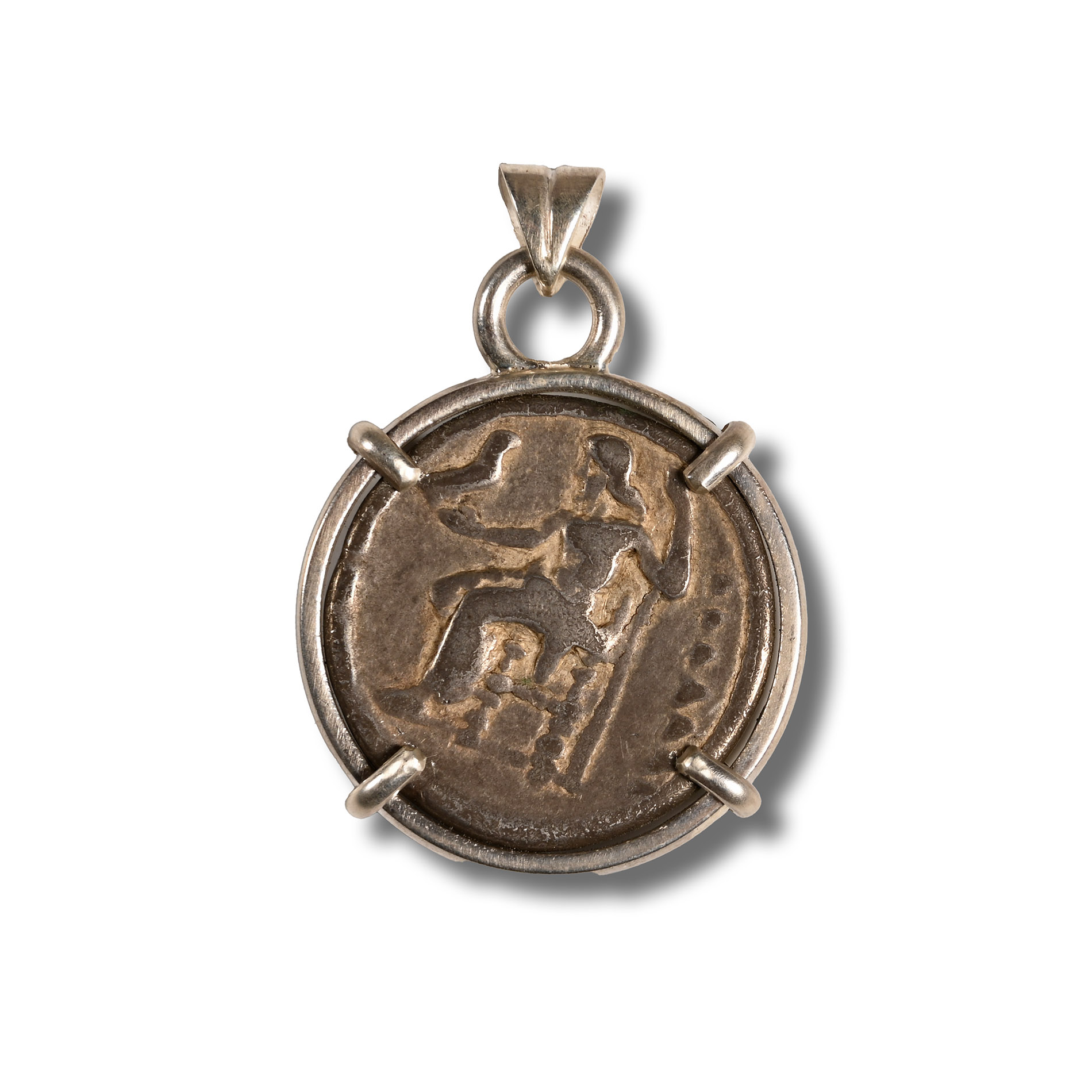 Greek Silver Alexander the Great Tetradrachm Coin Pendant