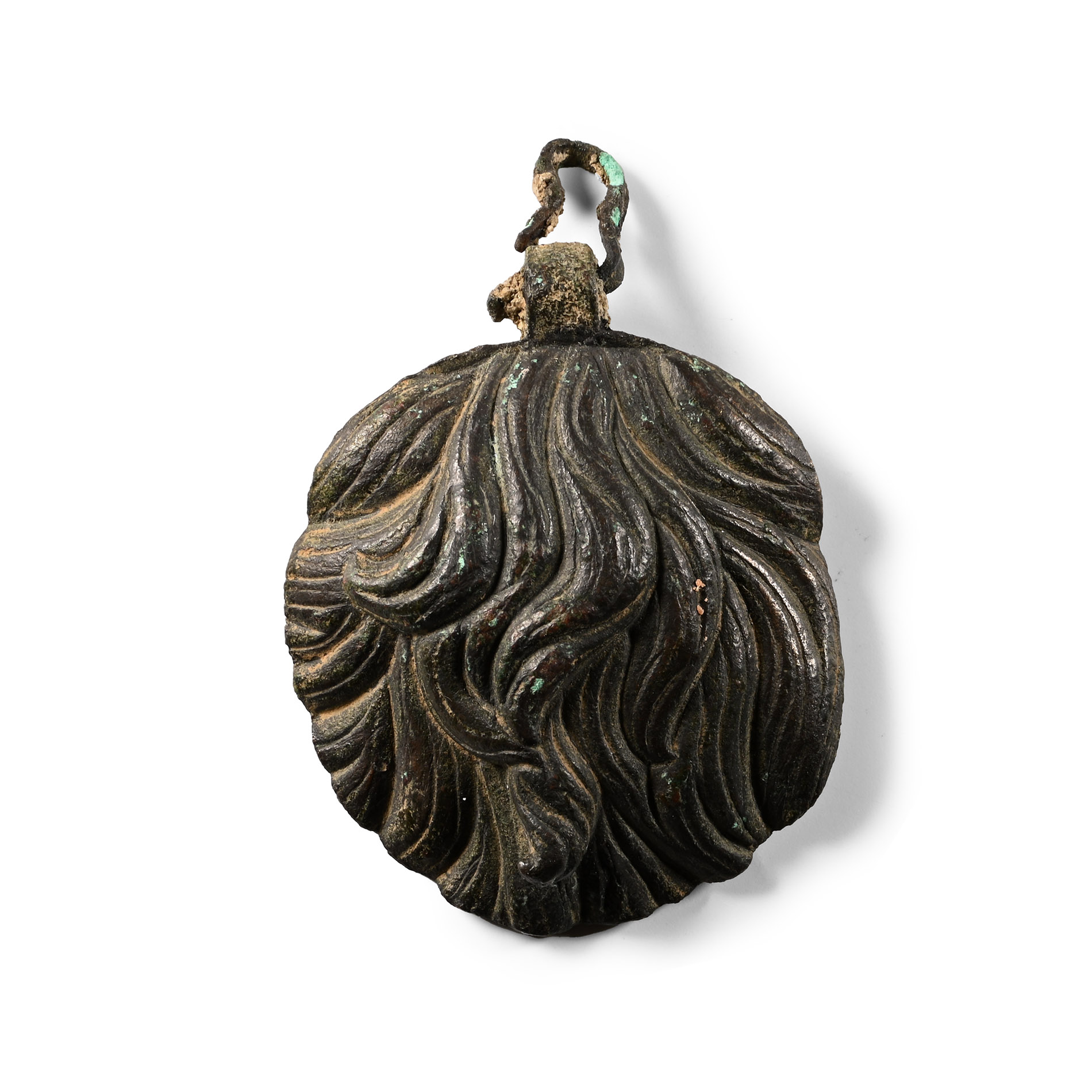 Roman Bronze Oil Lamp Lid