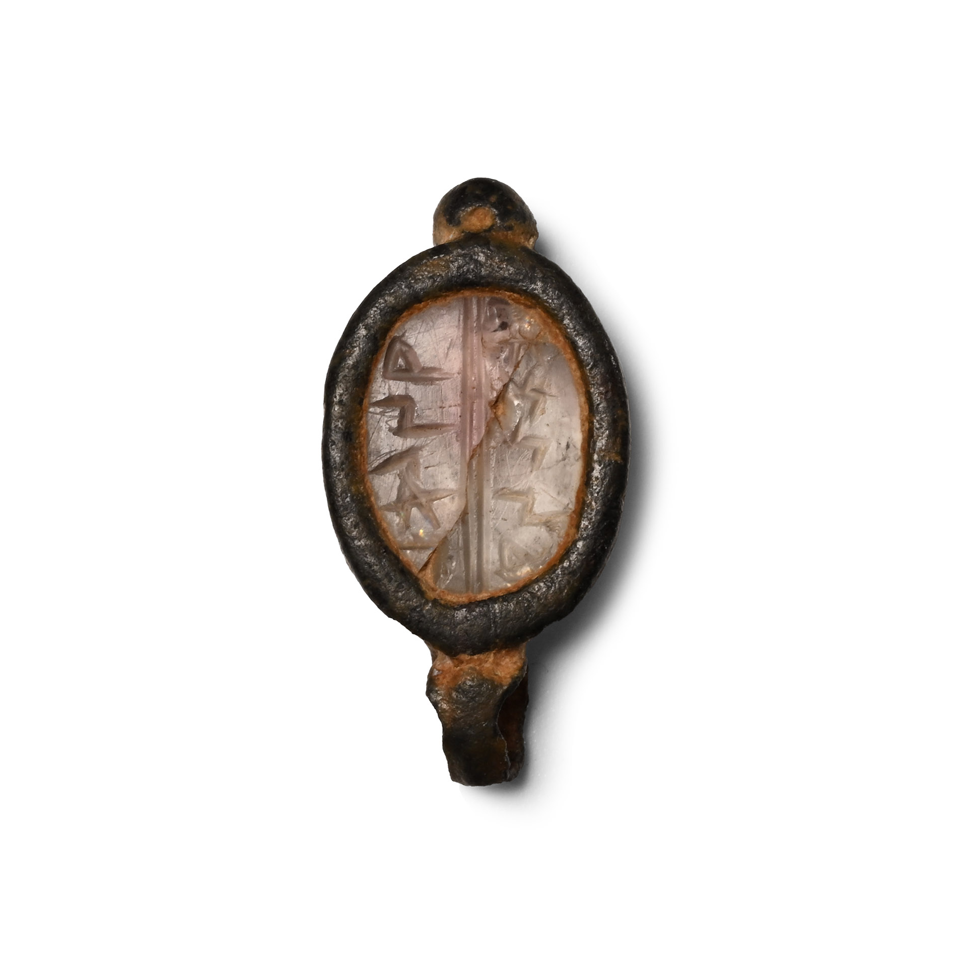 Phoenician Amethyst Gemstone with Aramaic Inscription