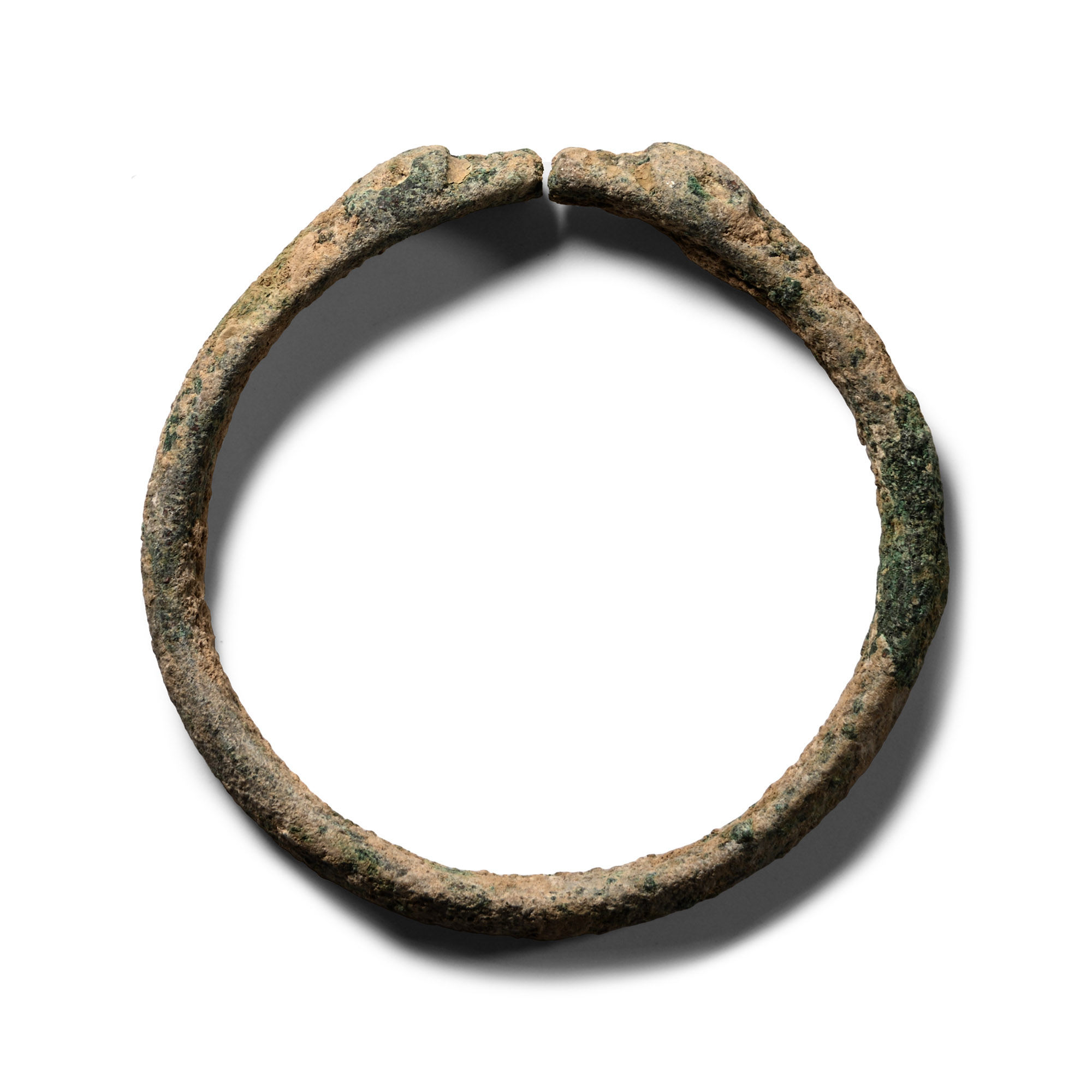 Western Asiatic Bronze Bracelet with Beast-Headed Terminals