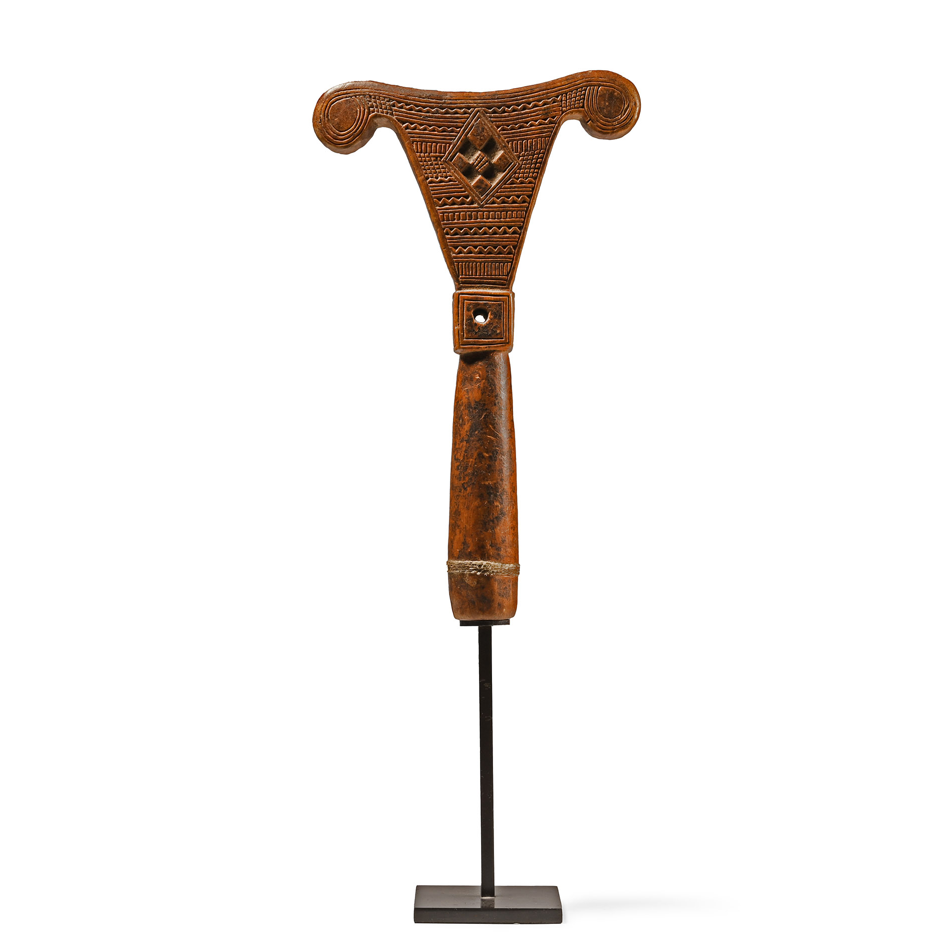 Ethiopian Wooden Cross with Incised Decoration