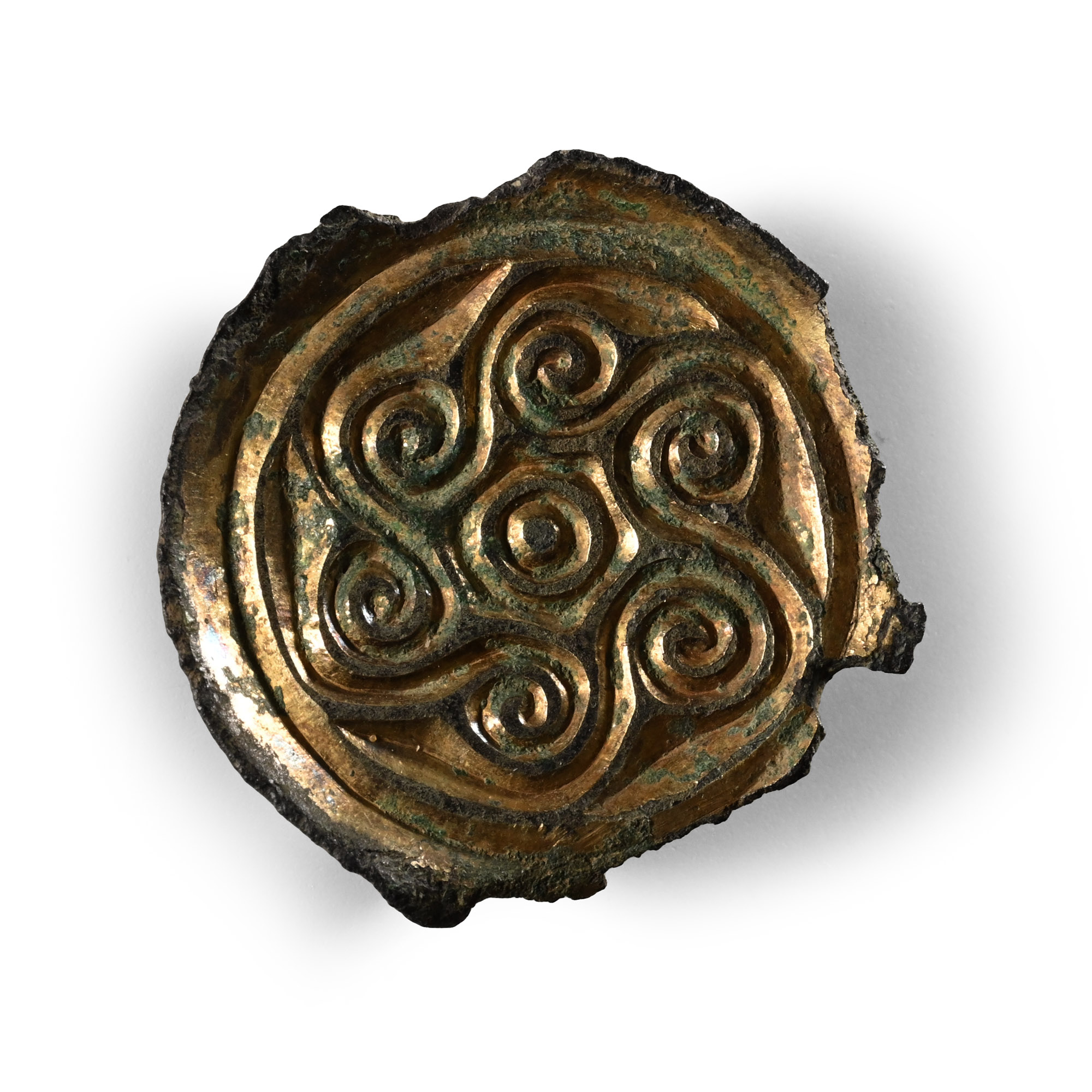 Anglo-Saxon Gilt Bronze Saucer Brooch