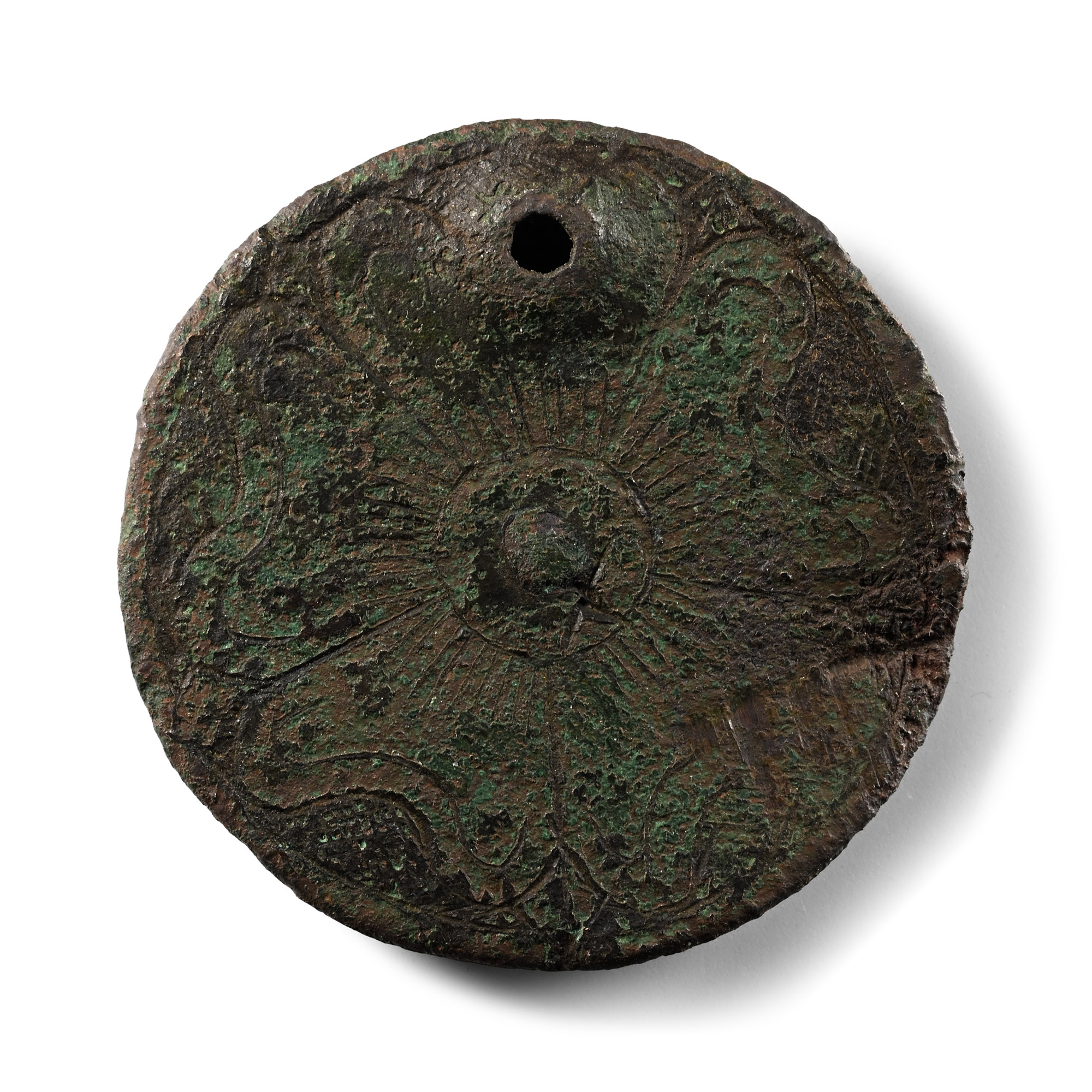 Medieval Bifacial Gilt Bronze Altar Cross Mount