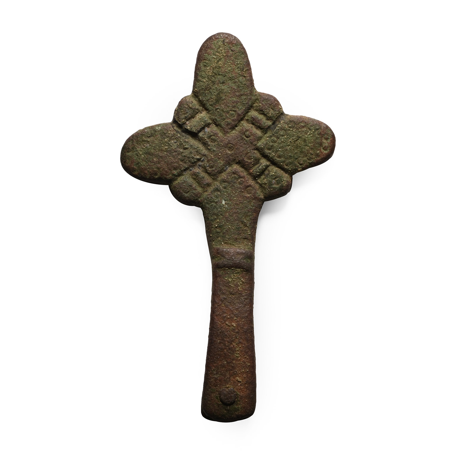 Anglo-Scandinavian Viking Bronze Cross-Shaped Strap End