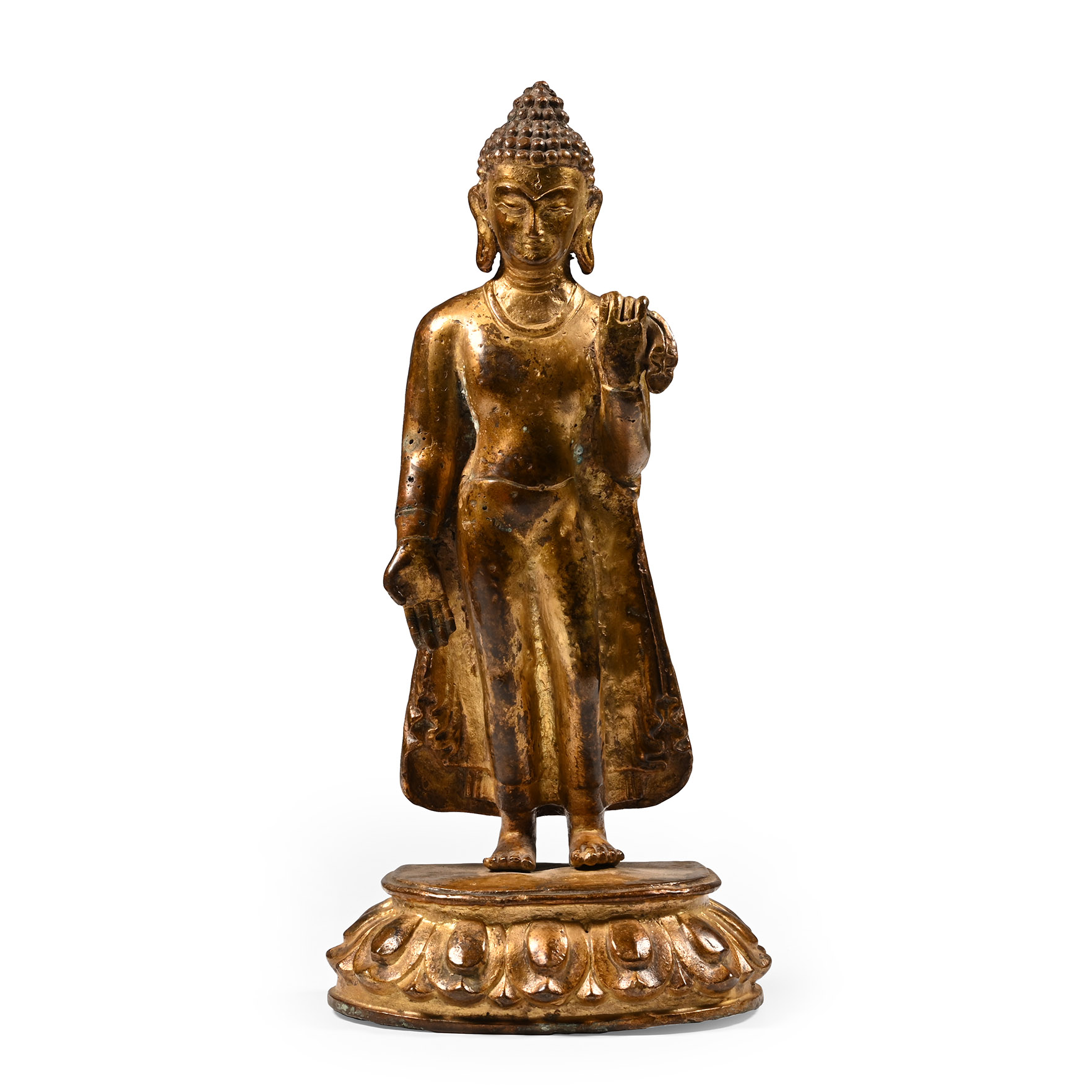 Sino-Tibetan Gilt Bronze Buddha Statue