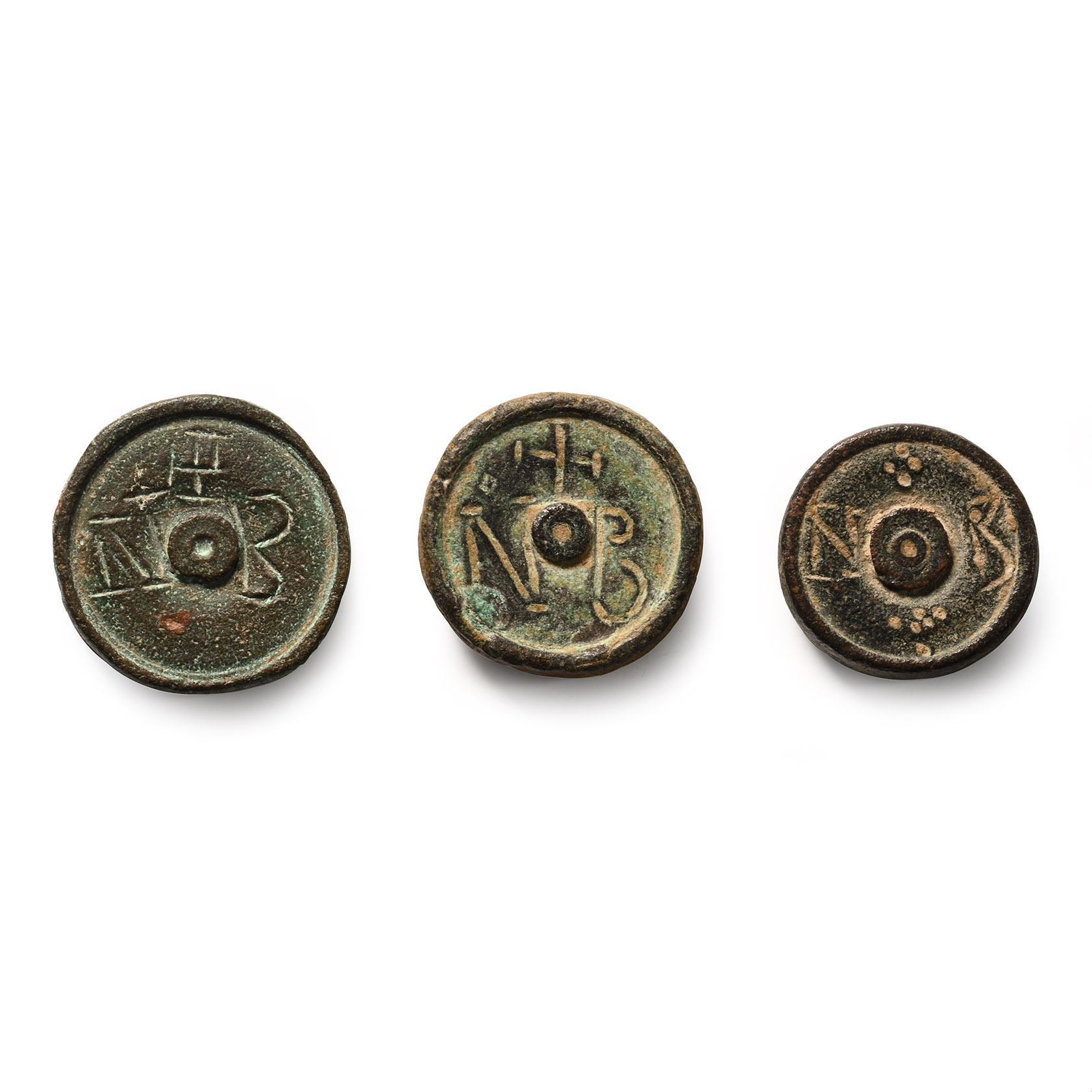 Byzantine Set of Engraved Bronze Weights