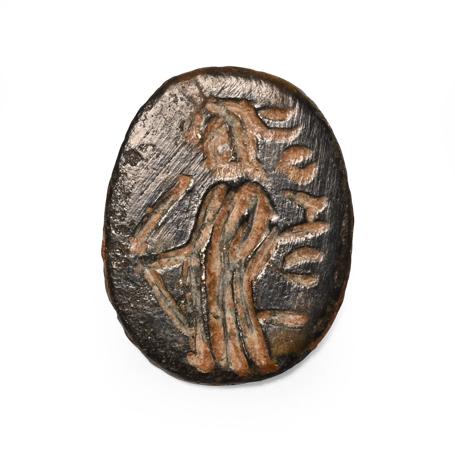 Byzantine Bronze Figural Intaglio Gemstone