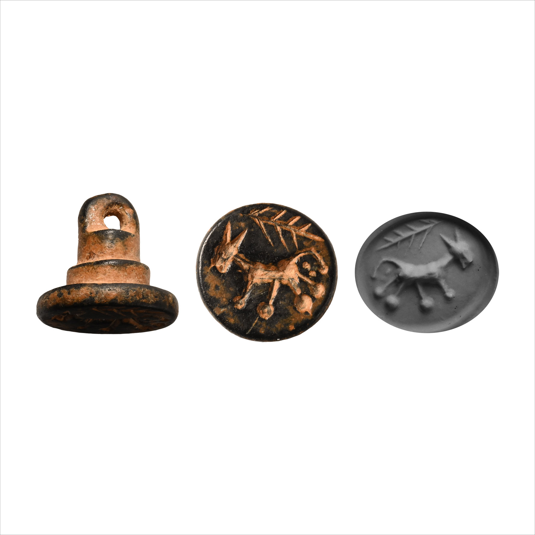 Western Asiatic Bronze Seal Matrix with Lion