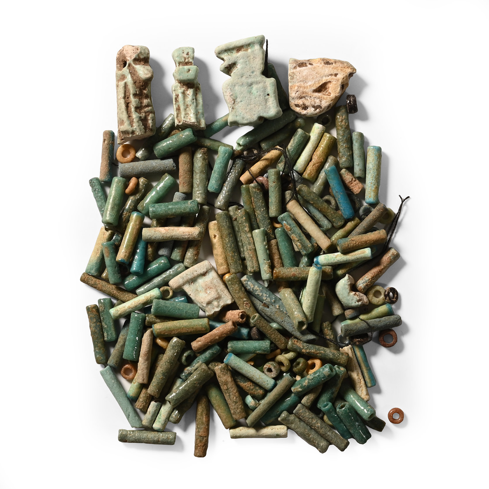 Egyptian Faience Bead and Amulet Group
