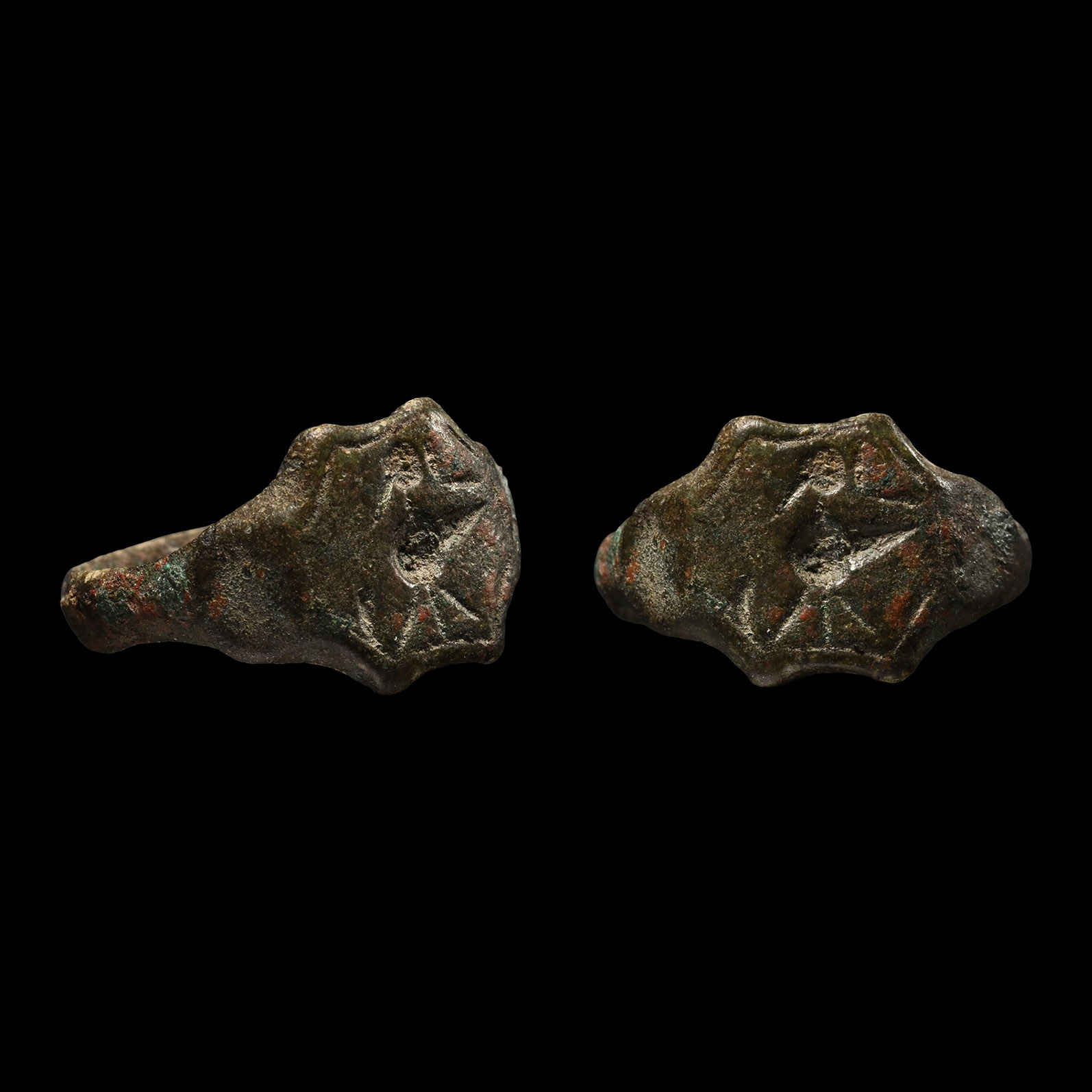 Western Asiatic Bronze Ring with Bird