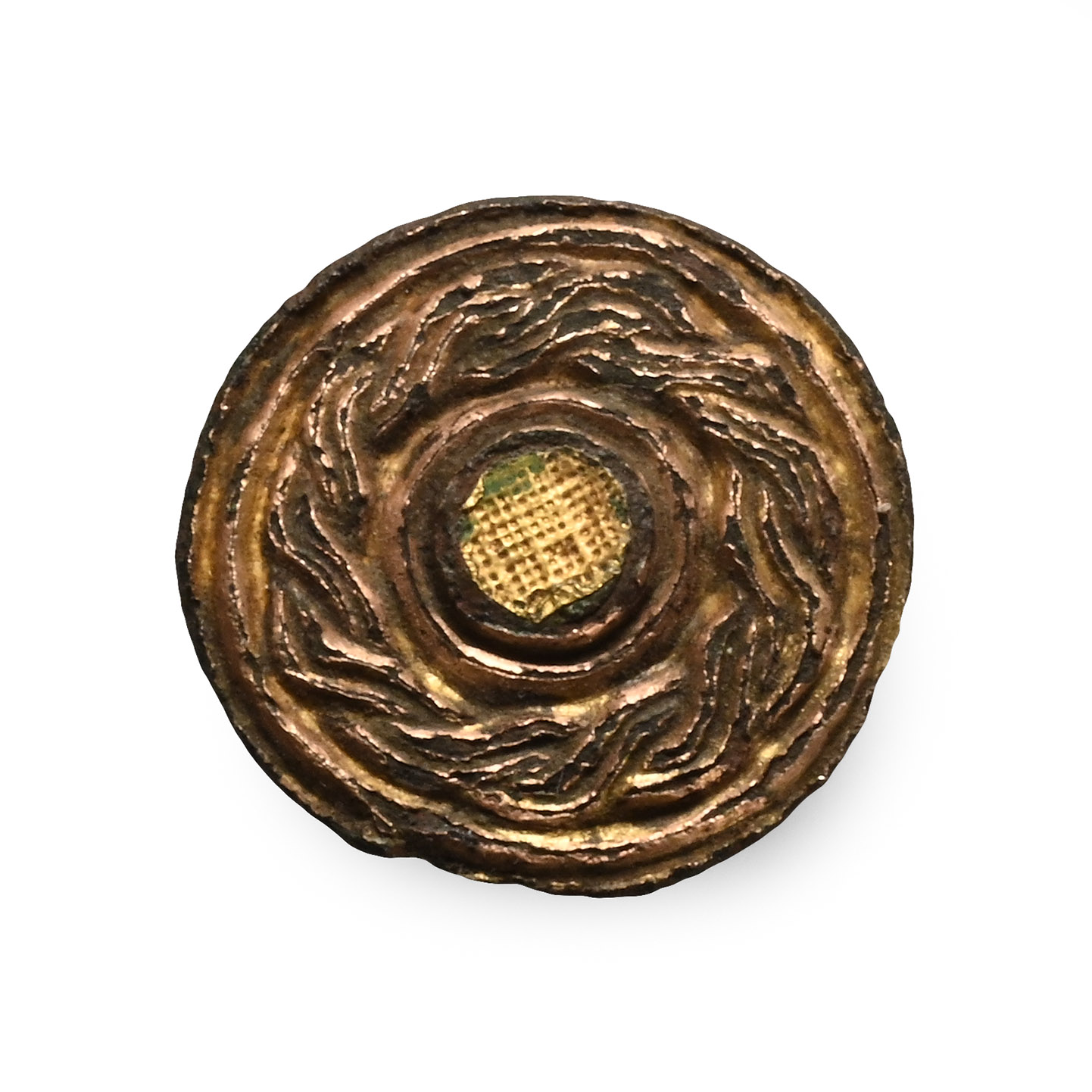 Anglo-Saxon Gilt Bronze Mount with Interlace