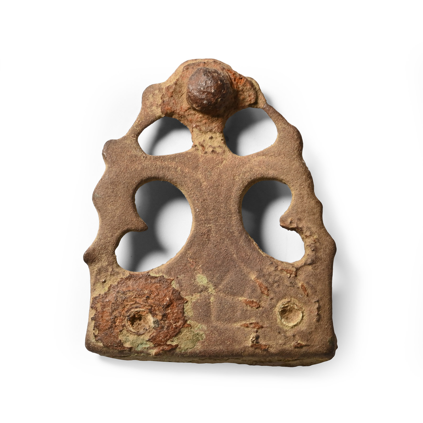 Anglo-Scandinavian Viking Bronze Stirrup Apex Mount