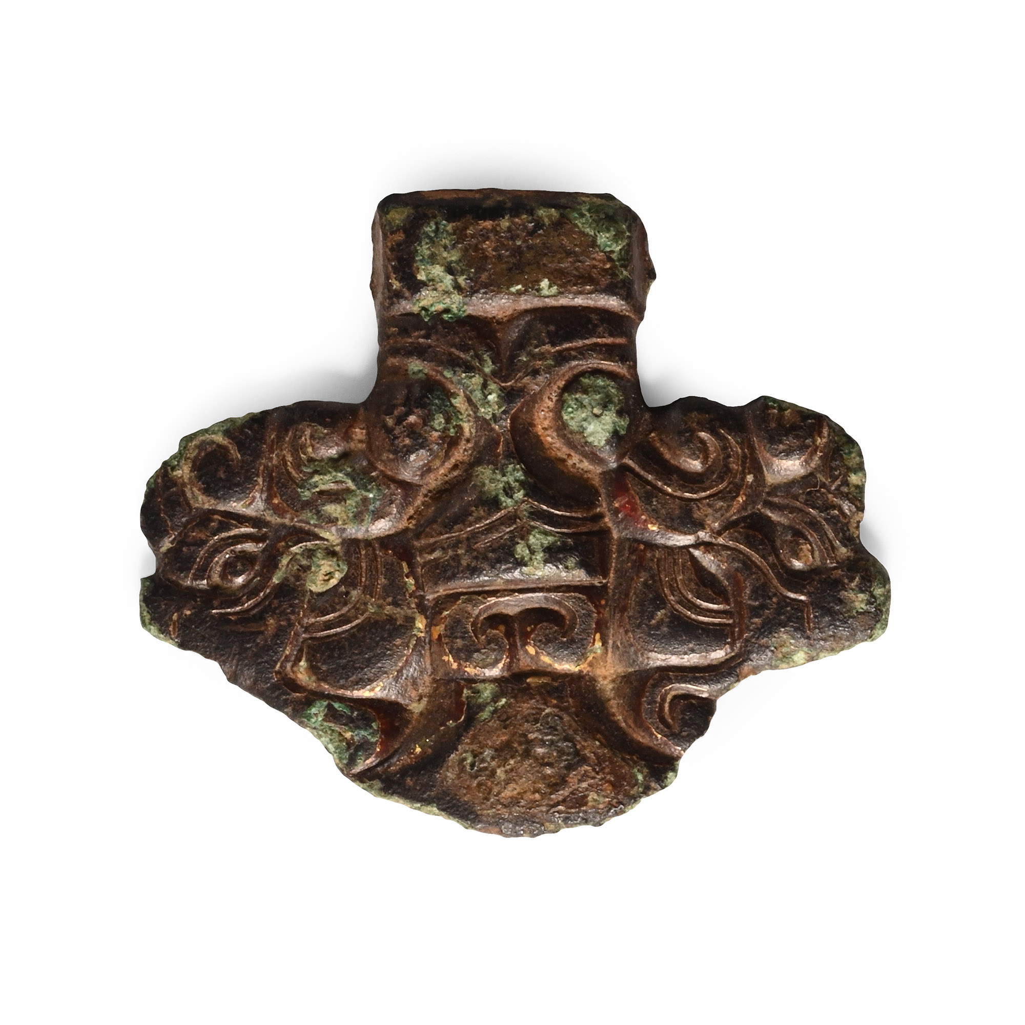 Anglo-Saxon Gilt Bronze Cruciform Brooch Terminal