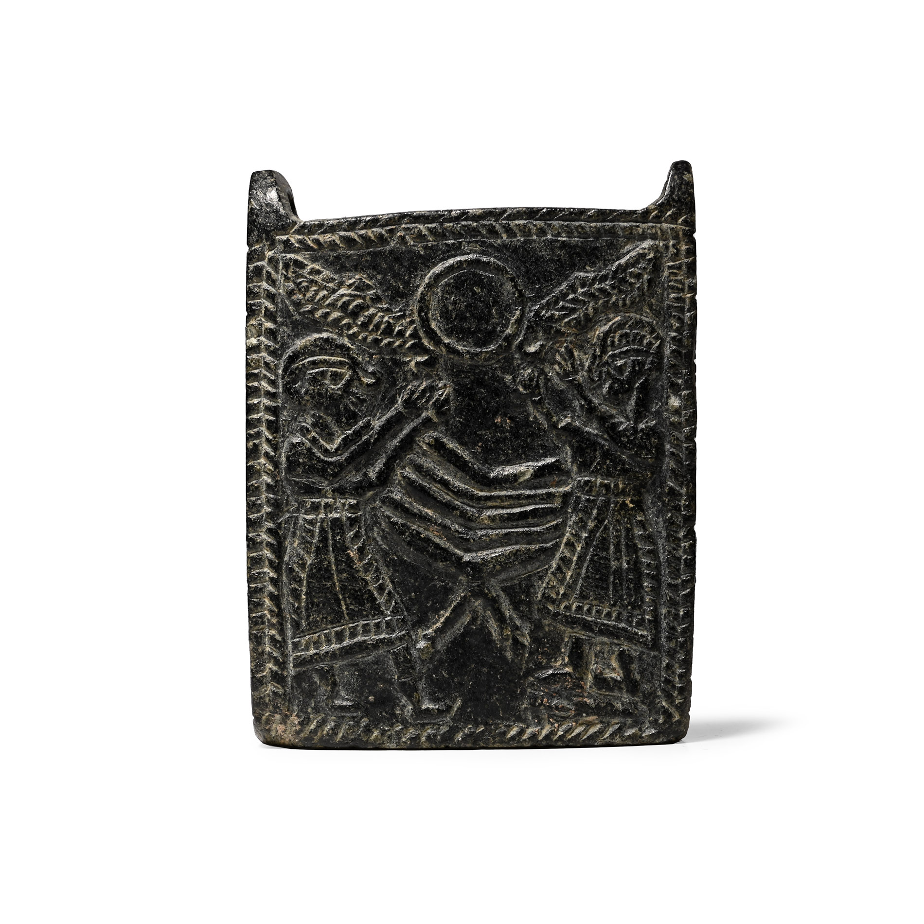 Mesopotamian Black Stone Kohl Container