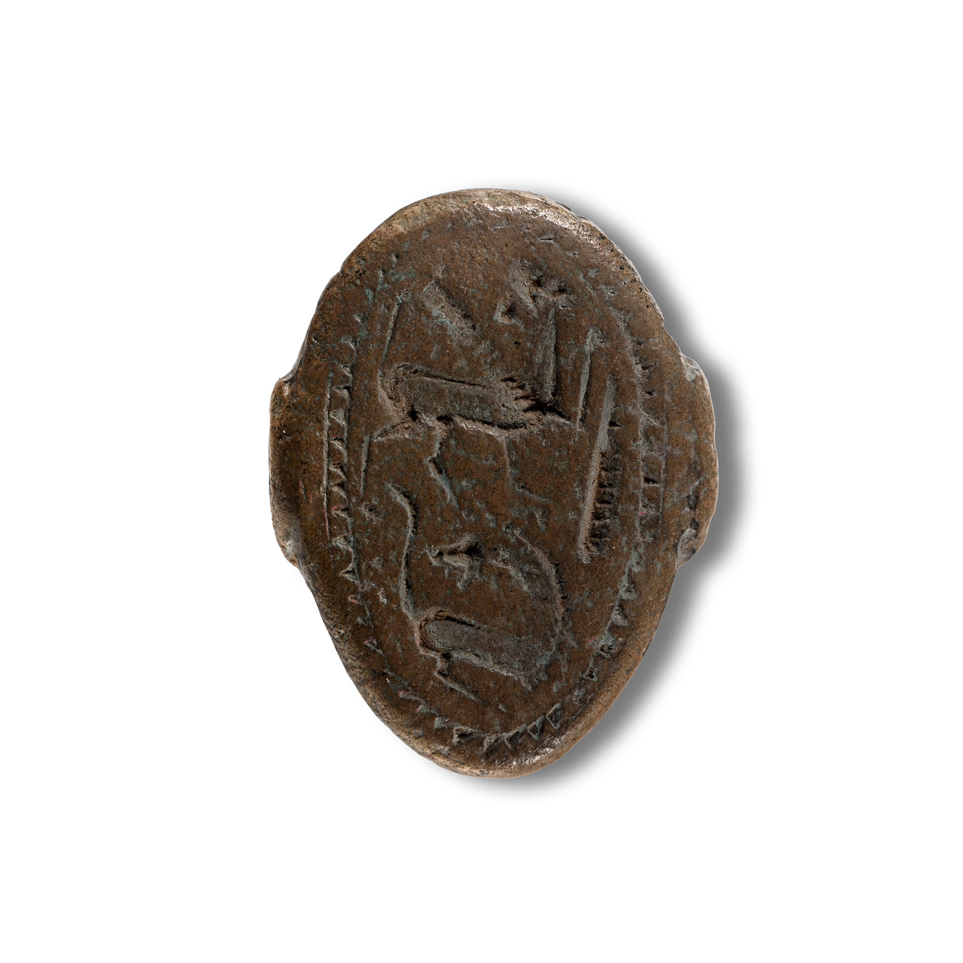 Western Asiatic Stone Stamp Seal in the Form of a Human mask