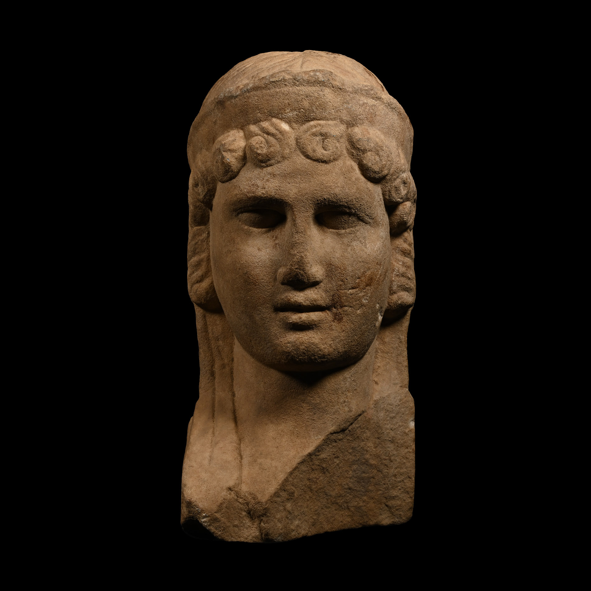 Roman Marble Janiform Herm Head of Ariadne and a Maenad