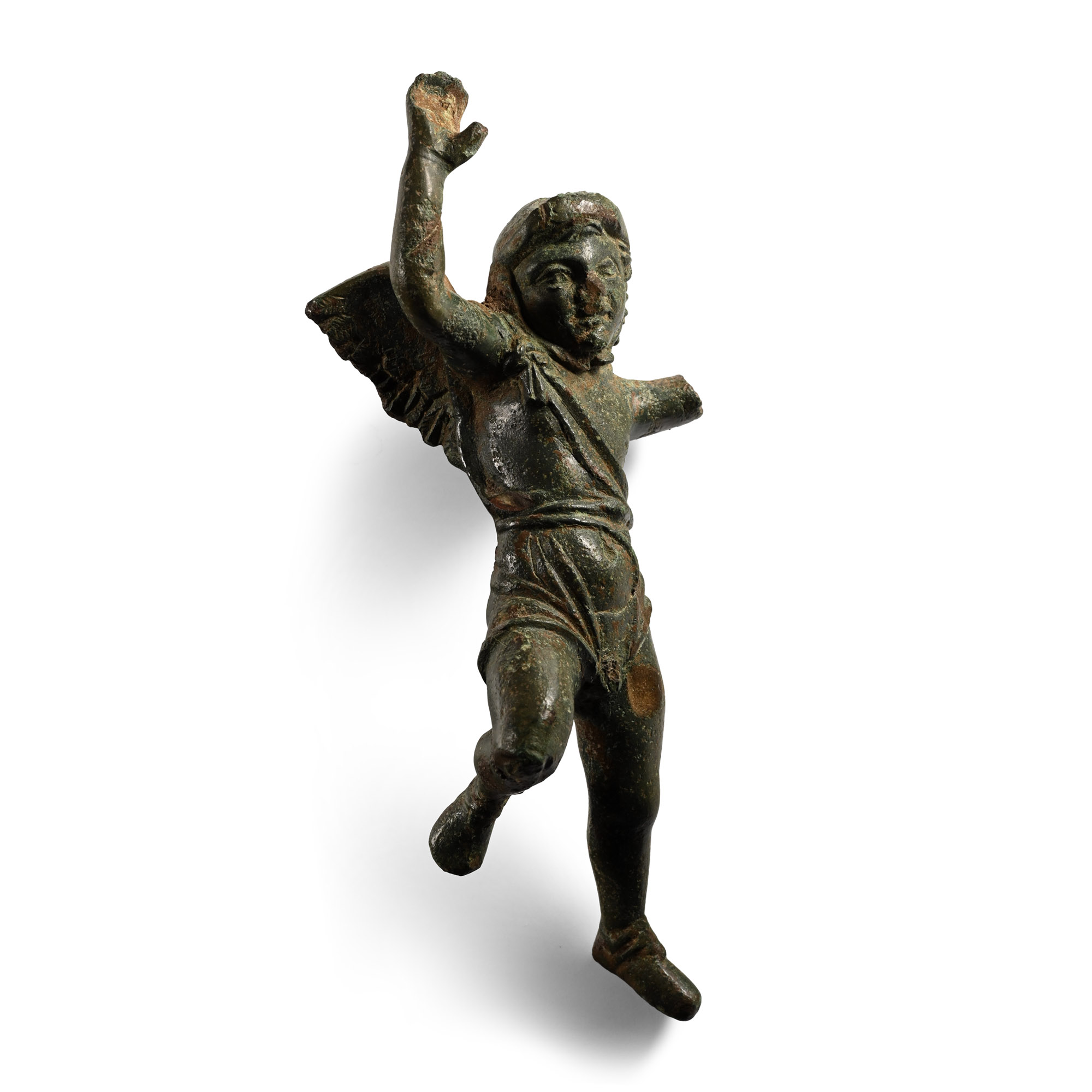 Large Gallo-Roman Bronze Statuette of Cupid
