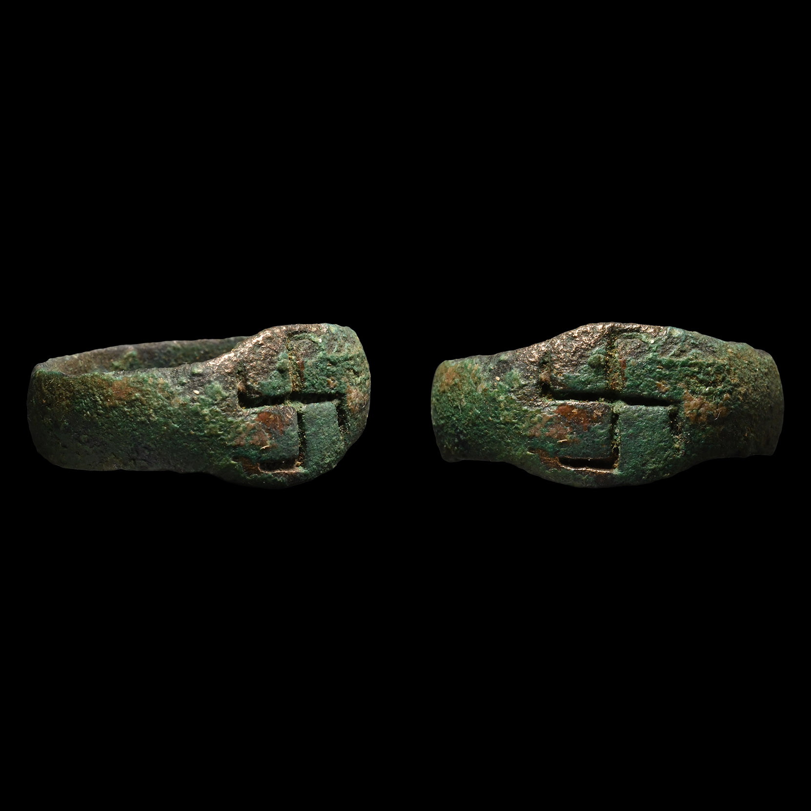 Roman Bronze Ring with Gammadion