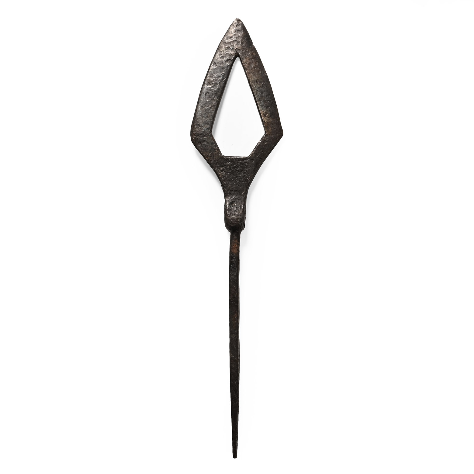 Large Medieval Iron Incendiary Fire Arrowhead