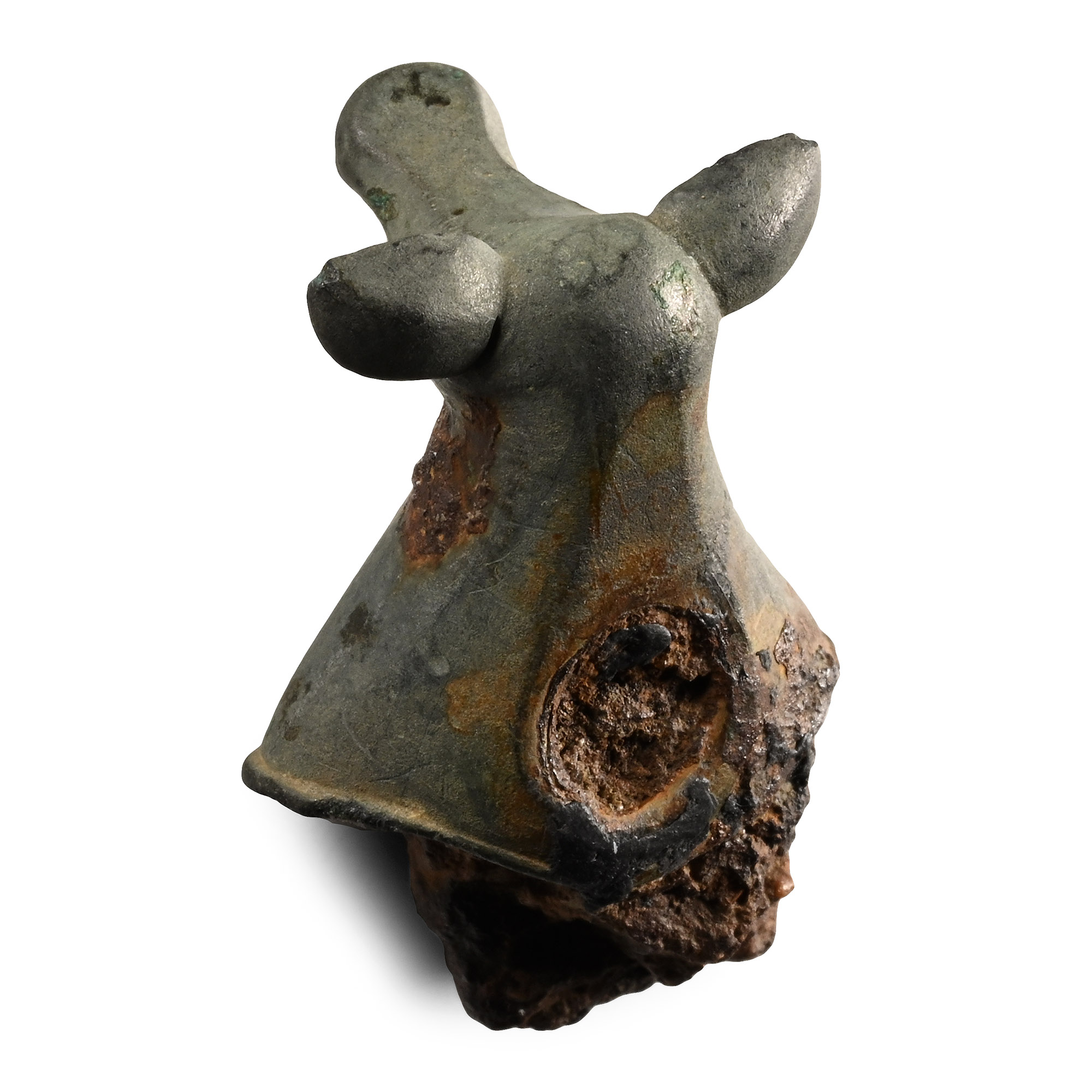 Iron Age Celtic Corieltauvi Bronze Zoomorphic Chariot Lynch Pin Terminal