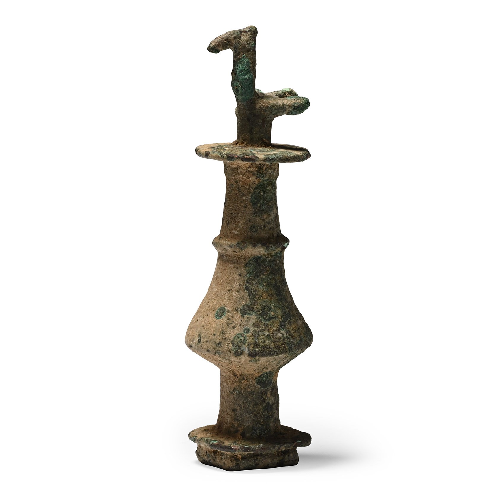 Luristan Bronze Standard Finial with Bird
