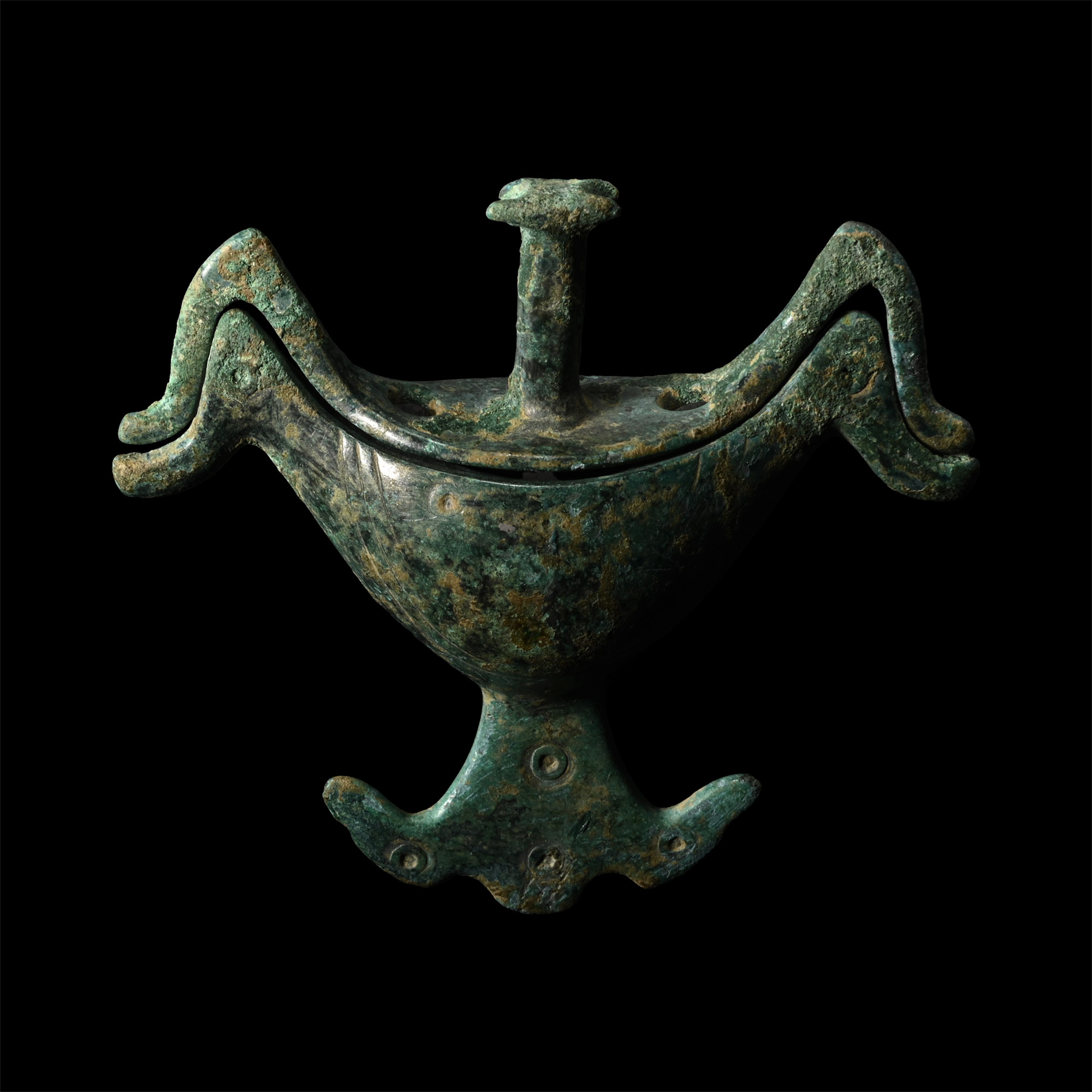 Greek Macedonian Bronze Pyxis