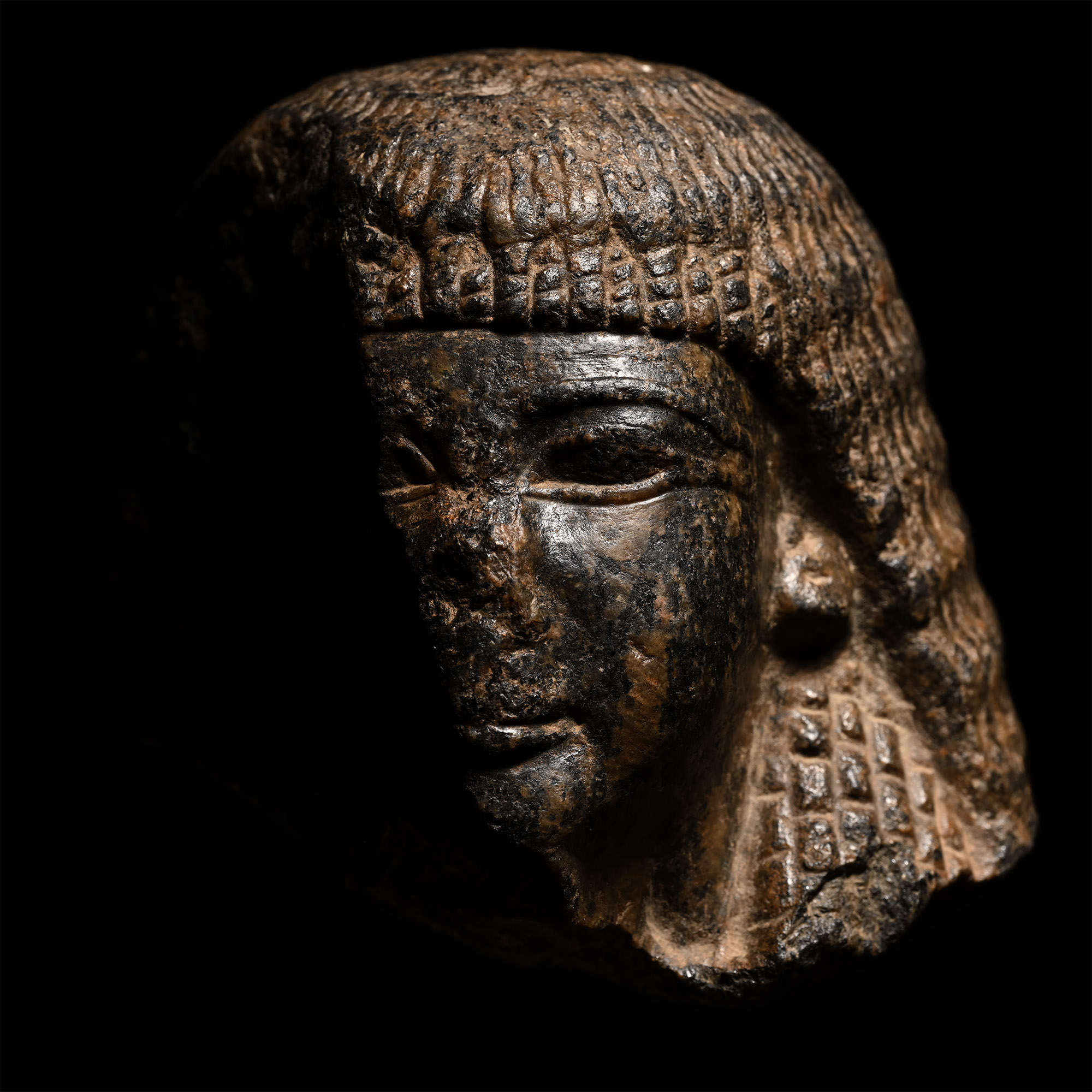 Egyptian Granite Head of a Dignitary