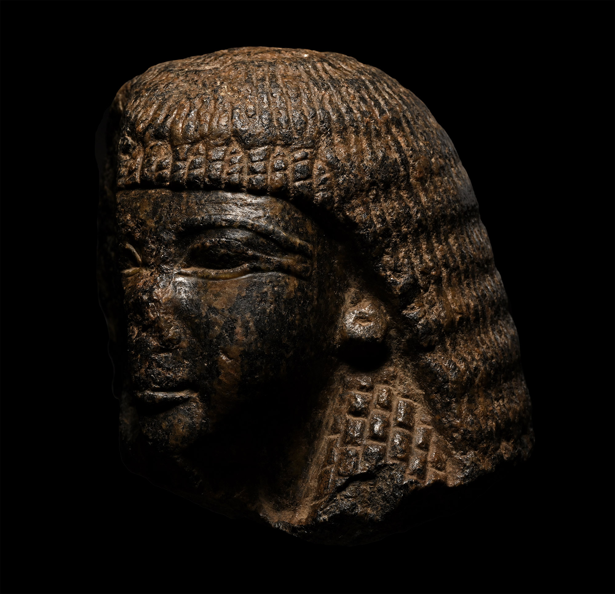 Egyptian Granite Head of a Dignitary