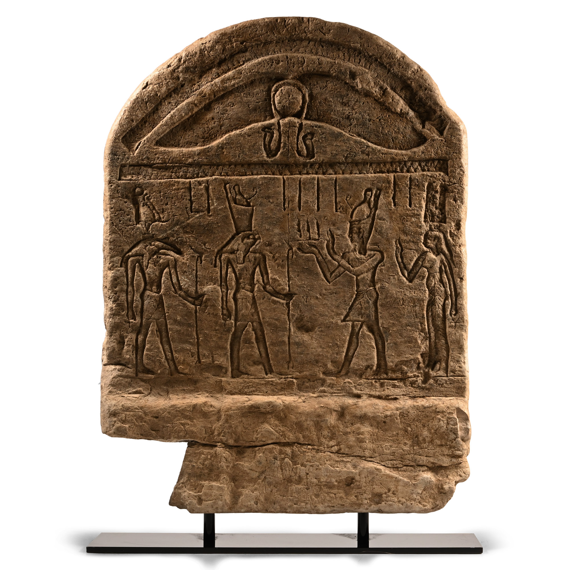 Egyptian Stone Stela with Royal Offering Scene