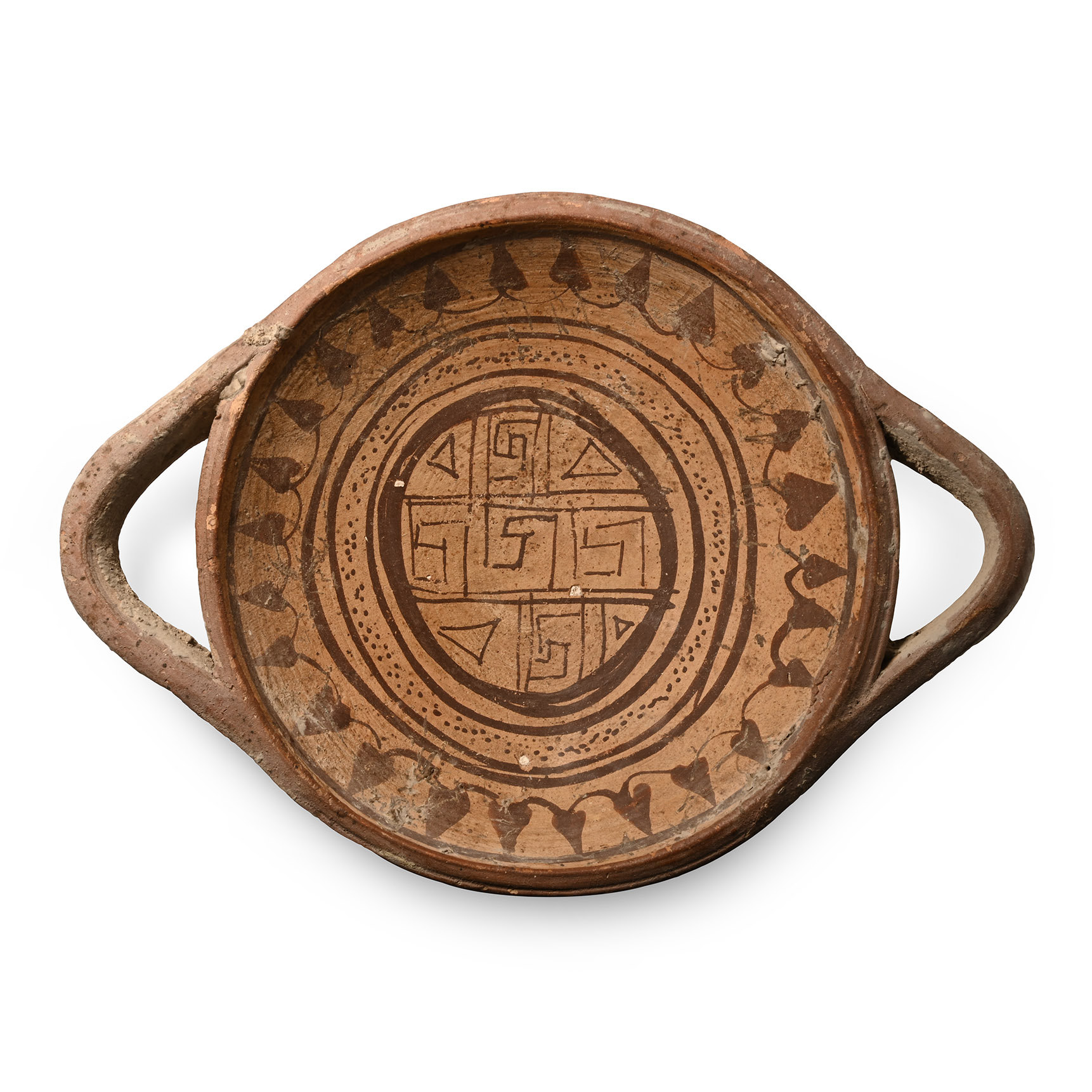 Danubian Decorated Terracotta Bowl with Handles