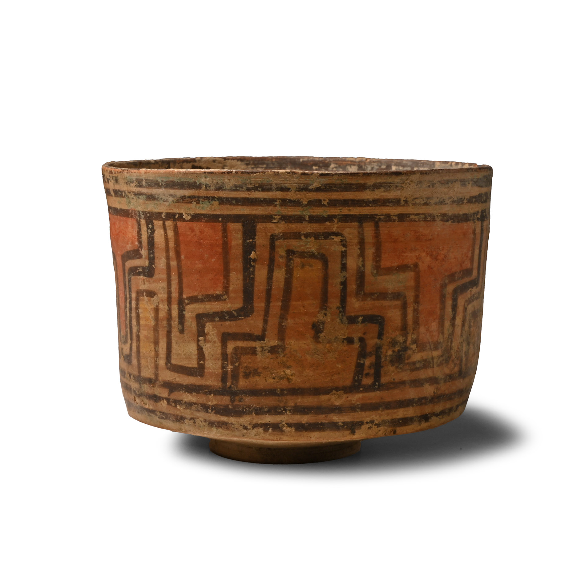Indus Valley Terracotta Vessel with Geometric Designs