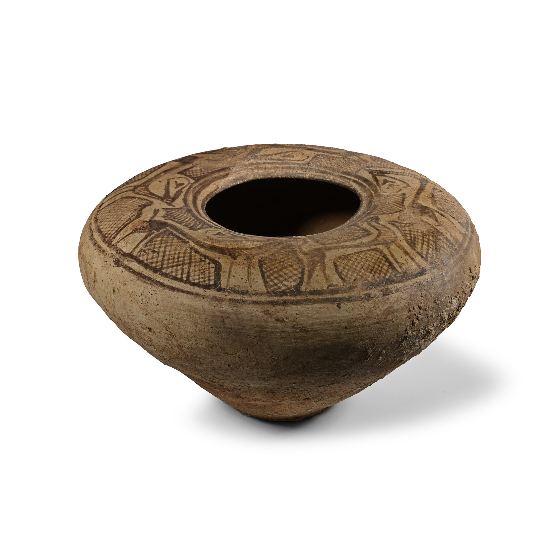 Large Indus Valley Terracotta Vessel with Animal Motifs