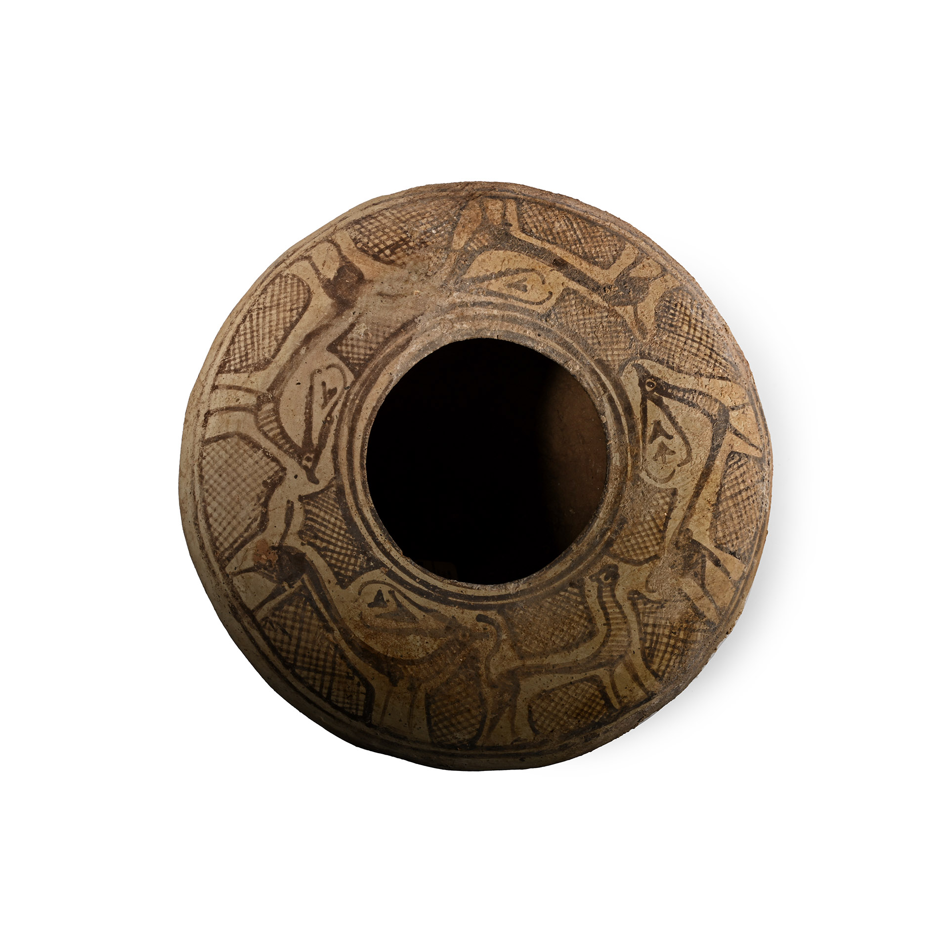 Large Indus Valley Terracotta Vessel with Animal Motifs