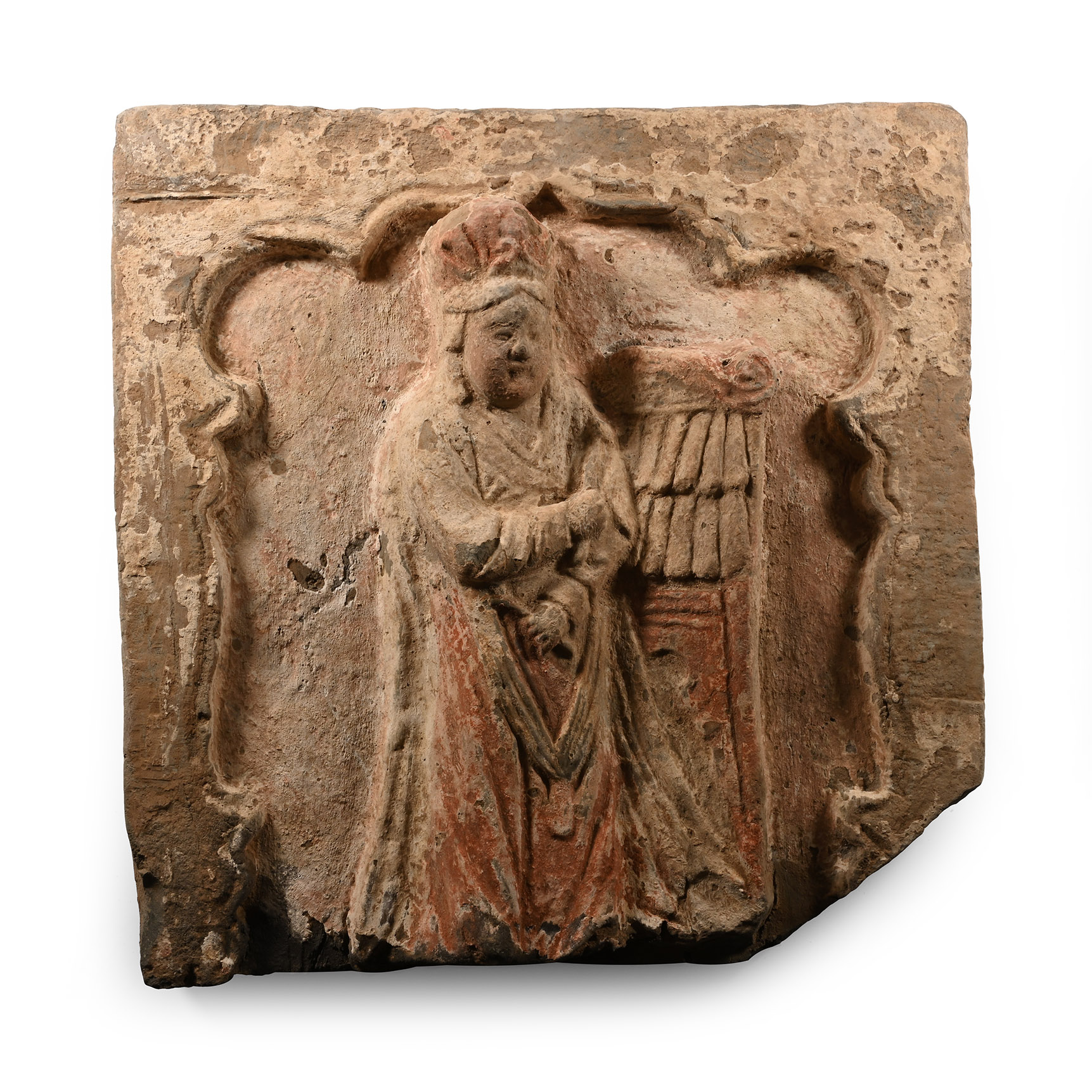 Chinese Song Terracotta Tile with Musician