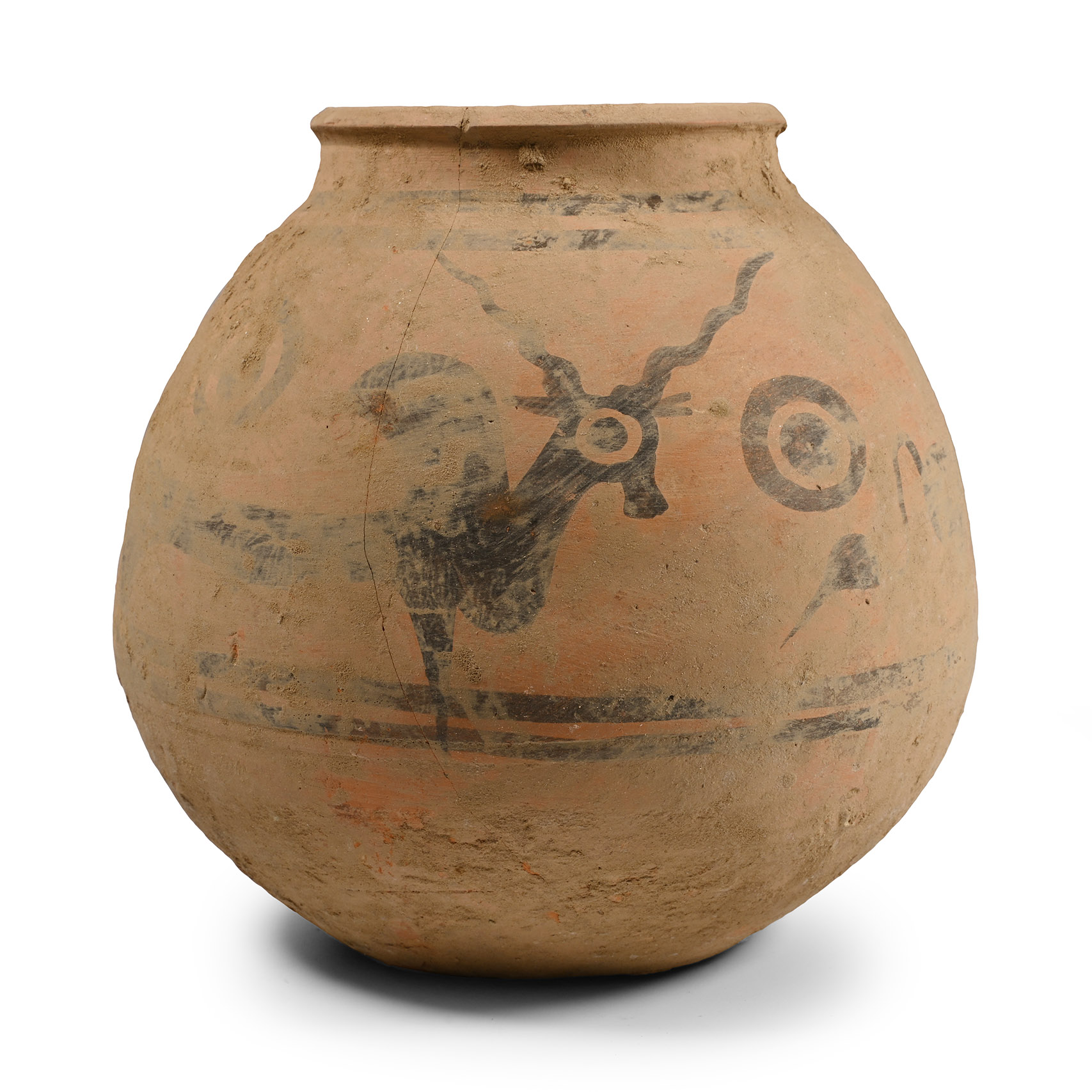 Indus Valley Terracotta Vessel with Zebus