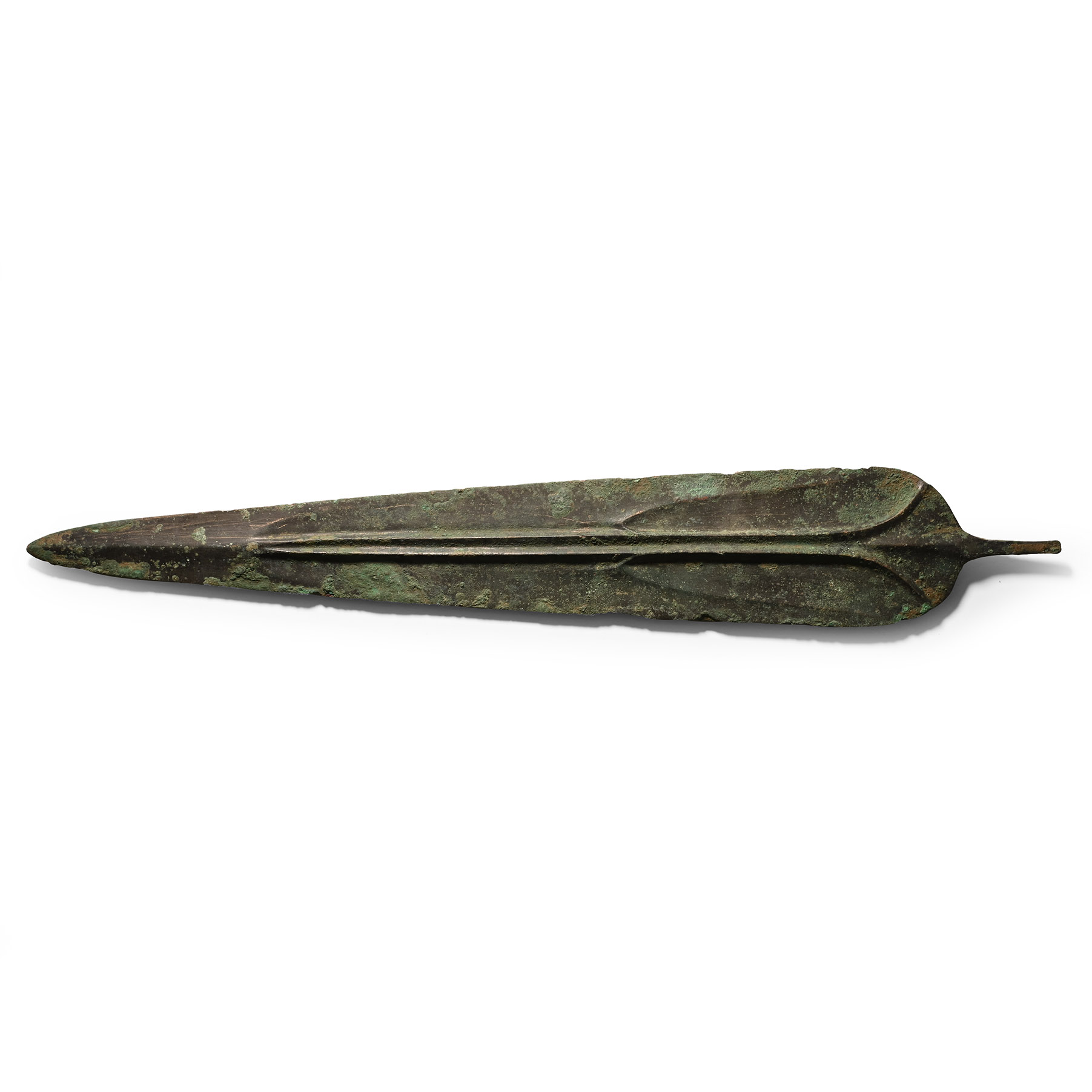 Luristan Wide-Bladed Bronze Sword with Blood Channels