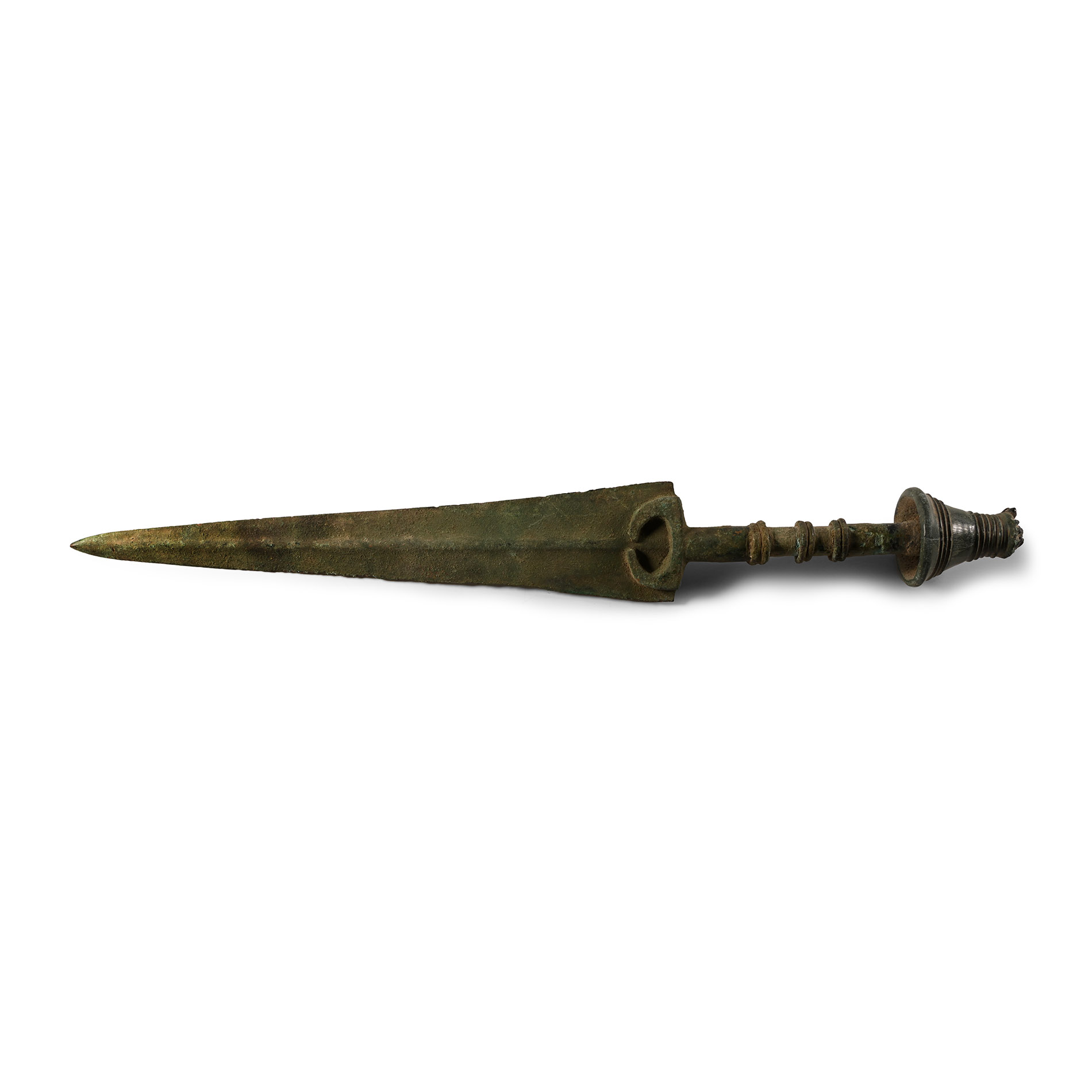 Luristan Bronze Short Dagger with Integral Hilt