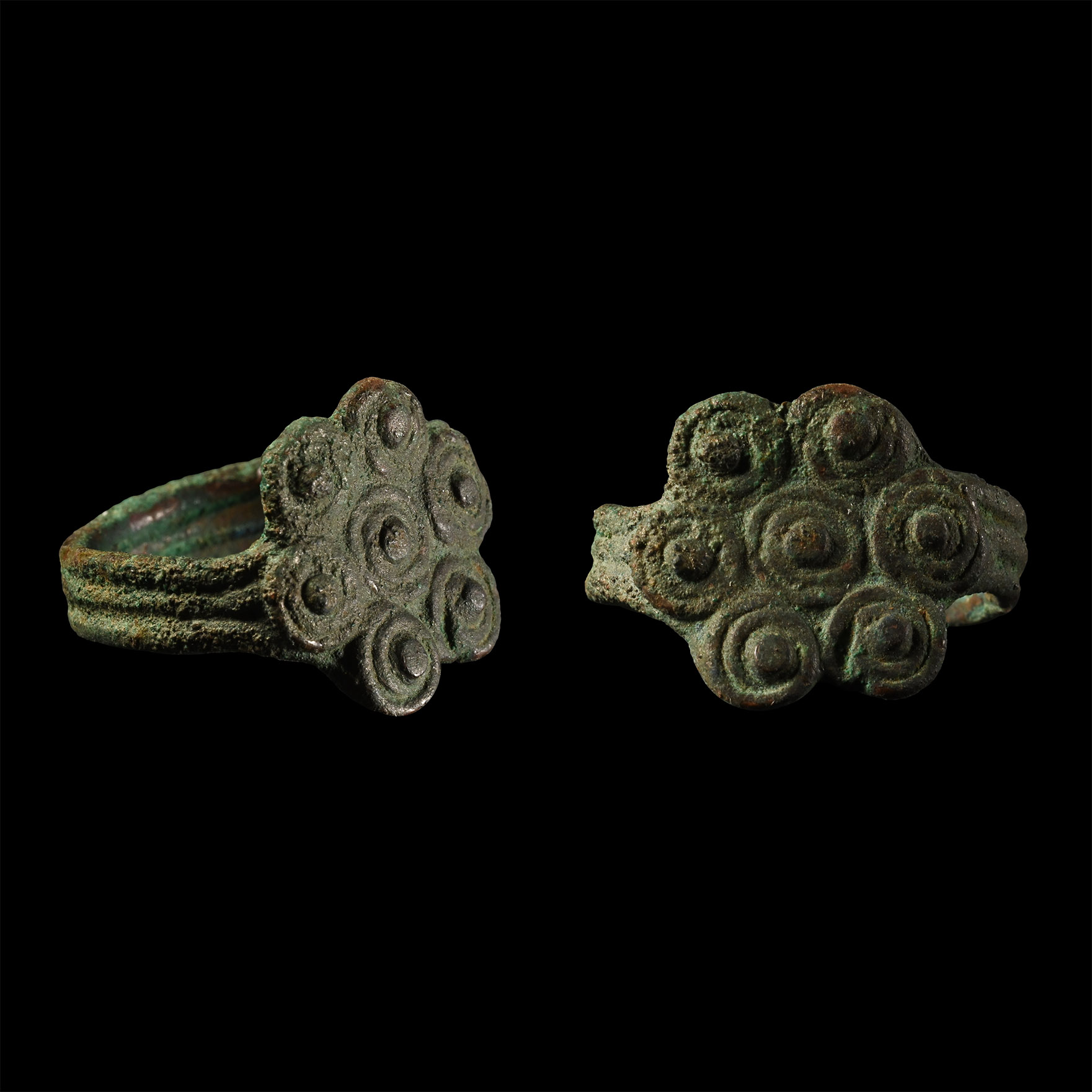 Western Asiatic Bronze Ring with Geometric Circles