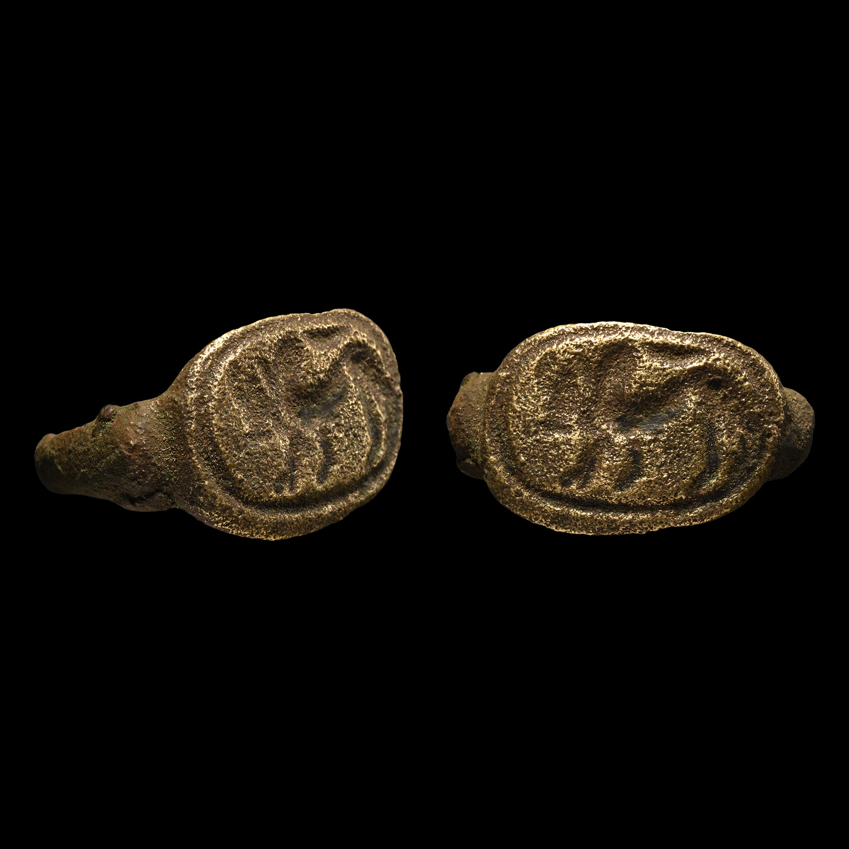 Western Asiatic Bronze Ring with Bull