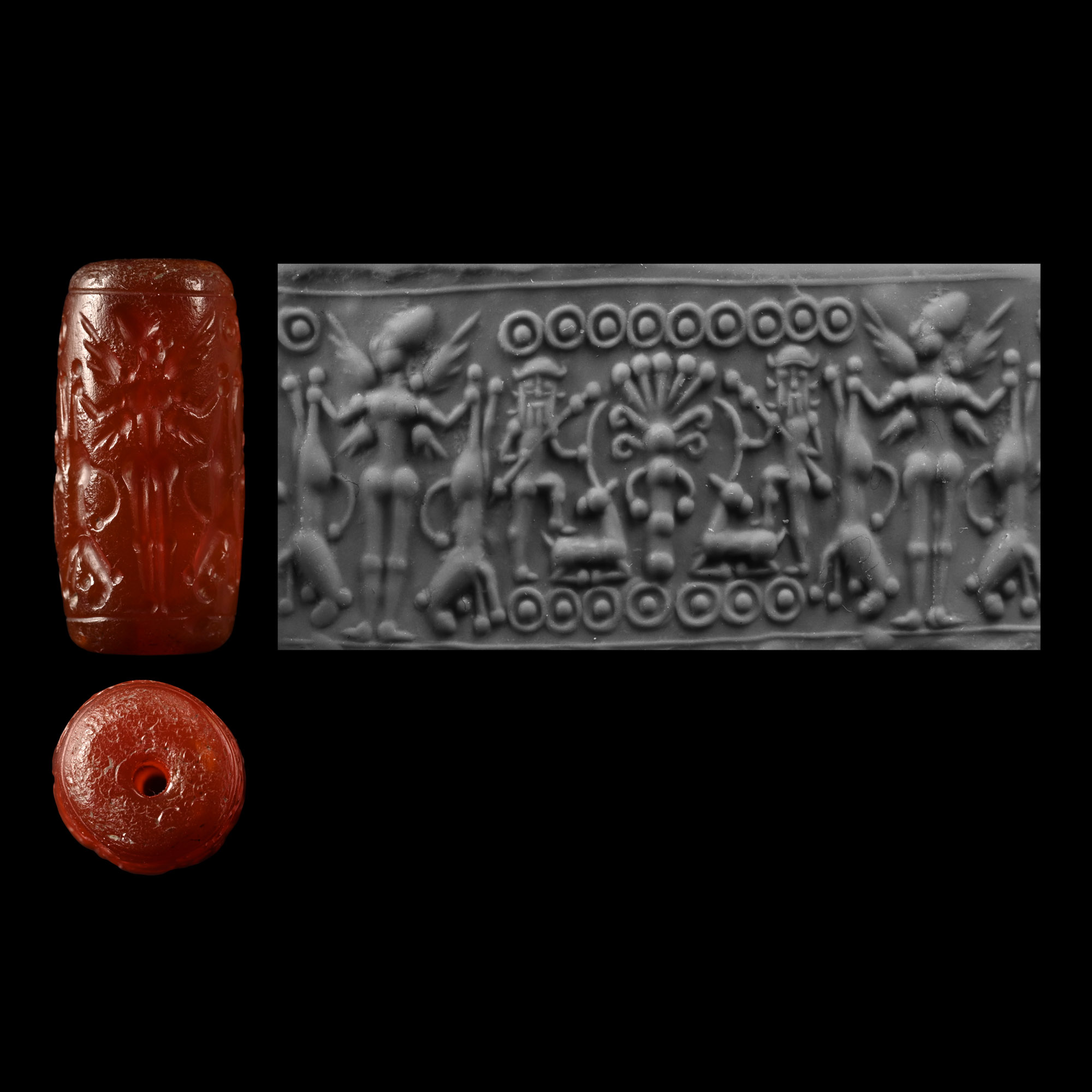 Mitanni Red Stone Cylinder Seal