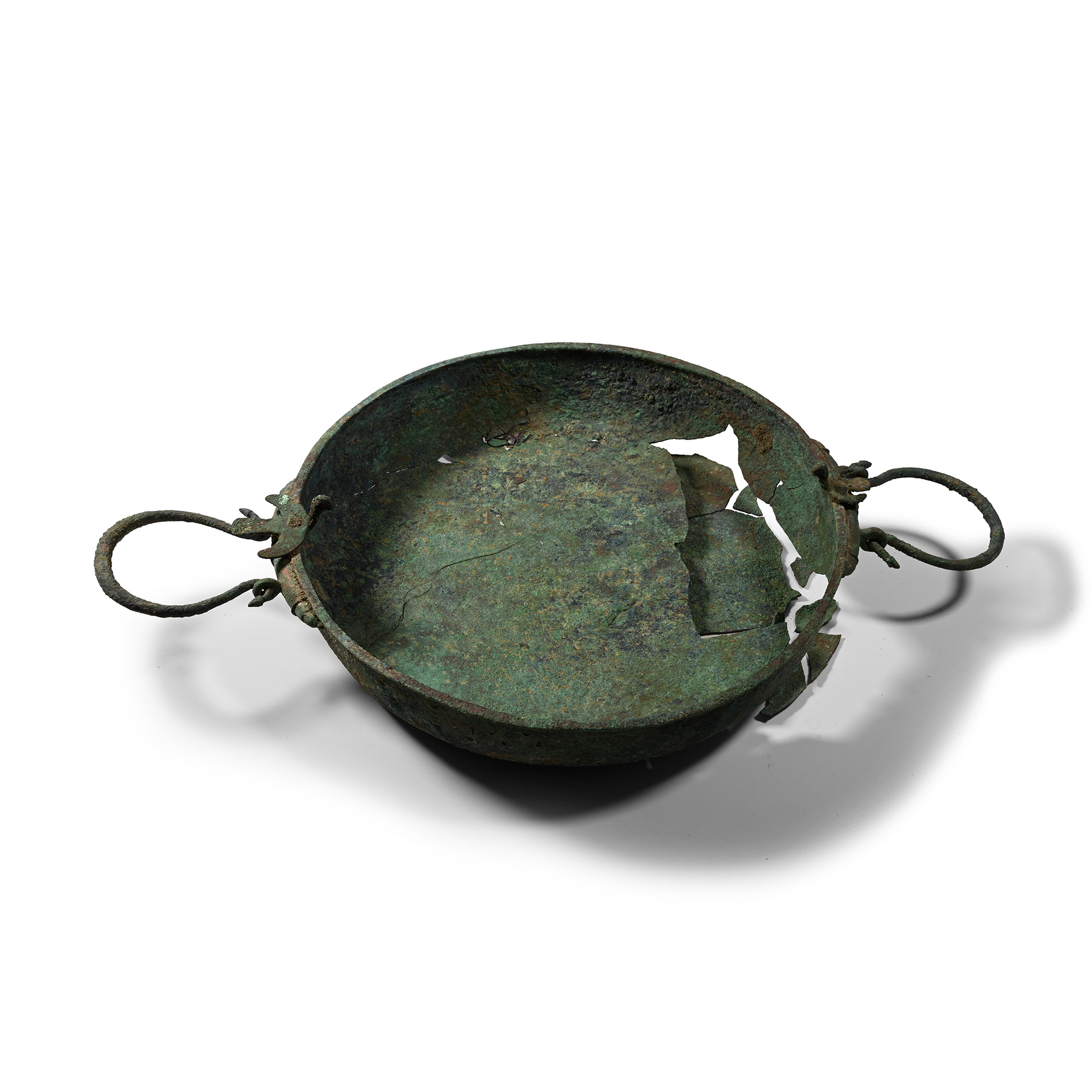 Greek Bronze Phiale with Handles