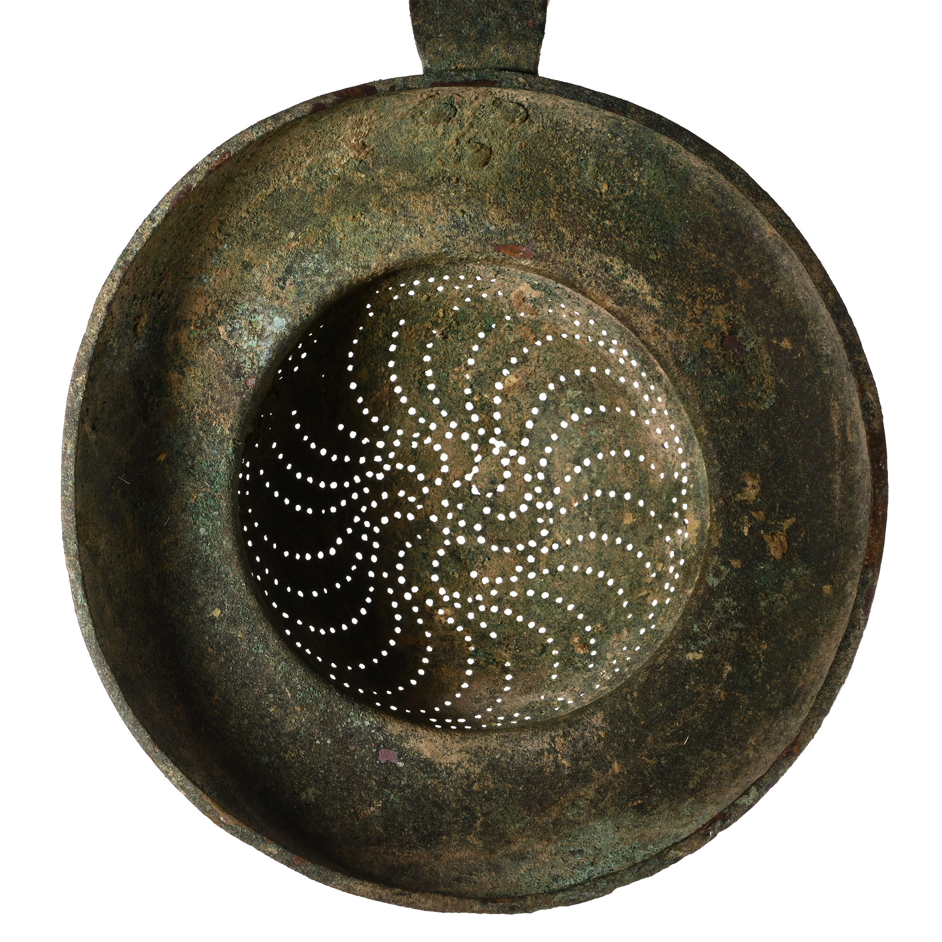 Greek Bronze Swan-Headed Wine Strainer