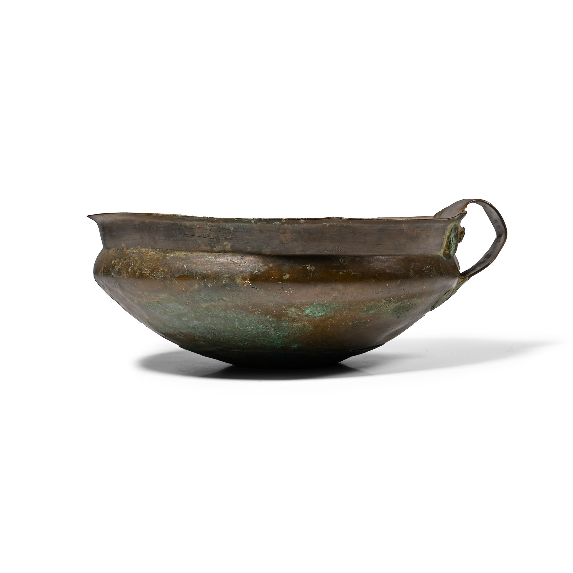 Bronze Age Decorated Bowl with Loop Handle