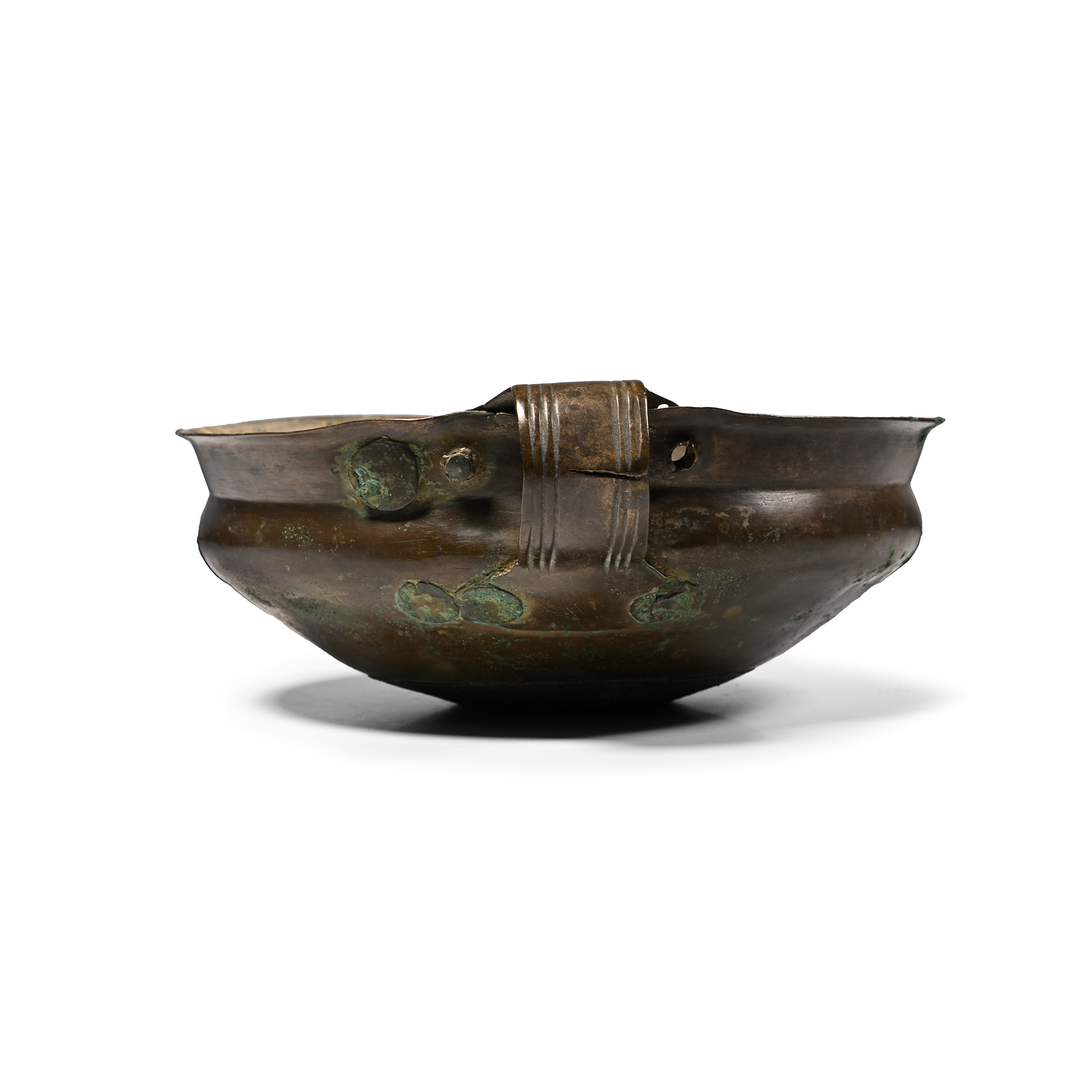 Bronze Age Decorated Bowl with Loop Handle