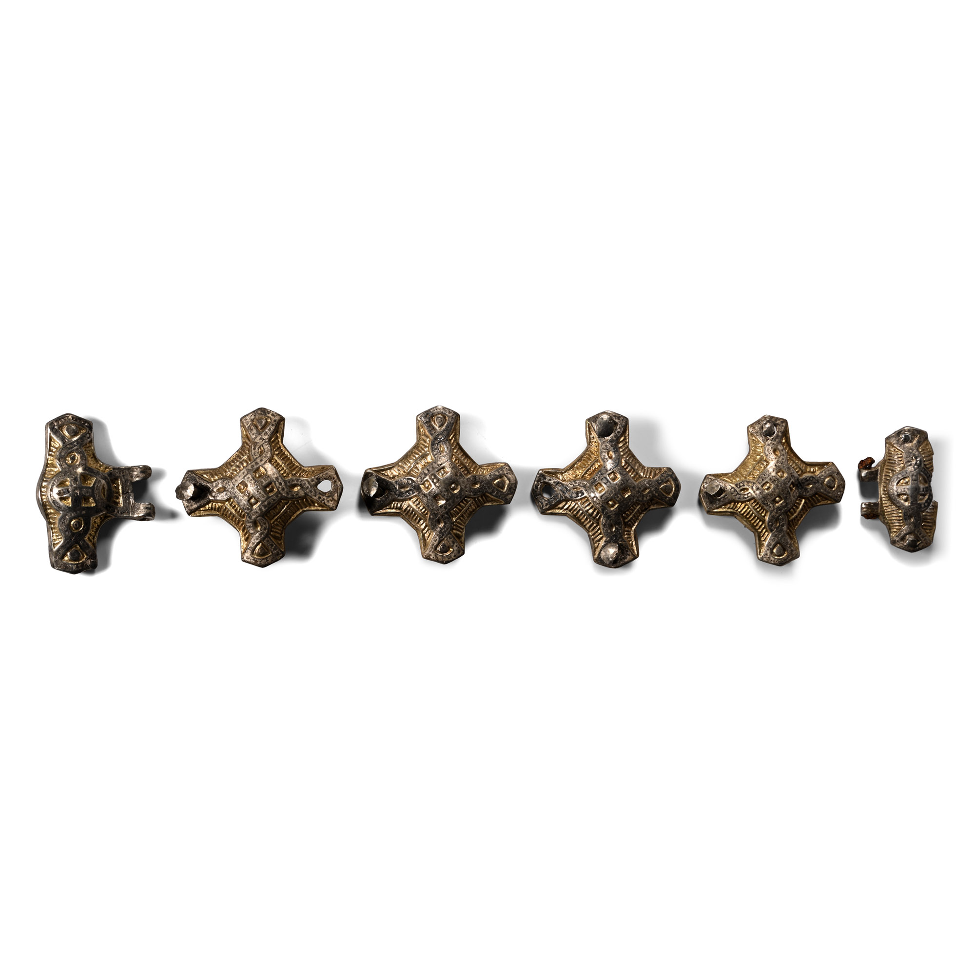 Pre-Viking Heavy Silver-Gilt Belt Mount Set