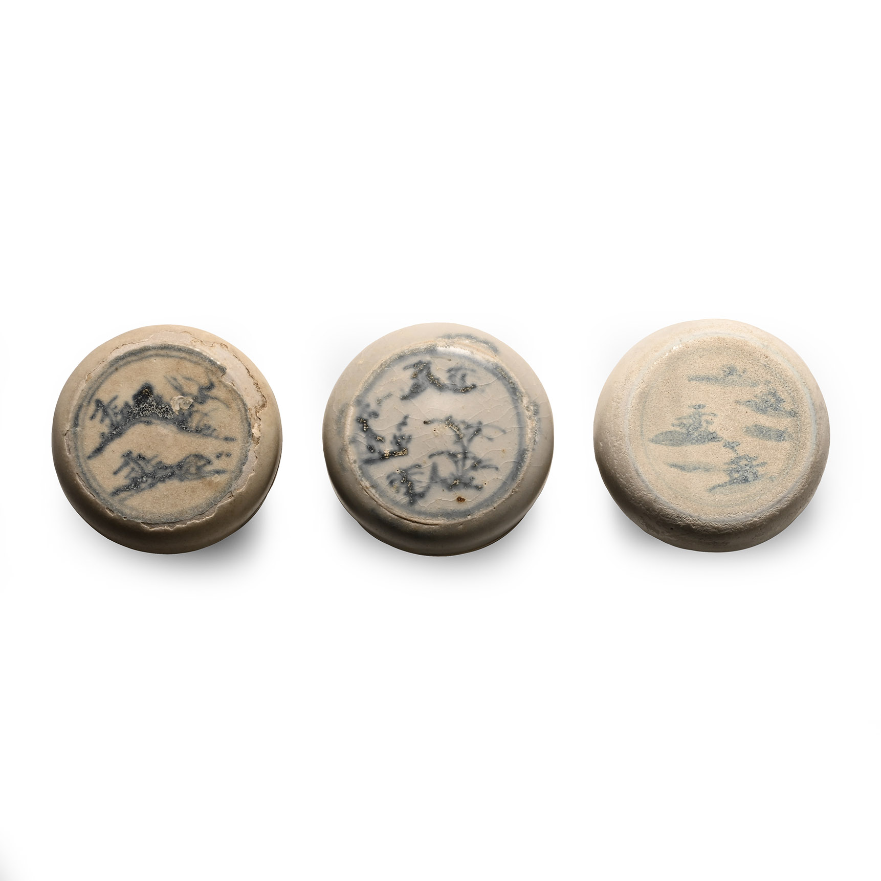 Hoi An Cargo Shipwreck Glazed Blue and White Lidded Box Collection