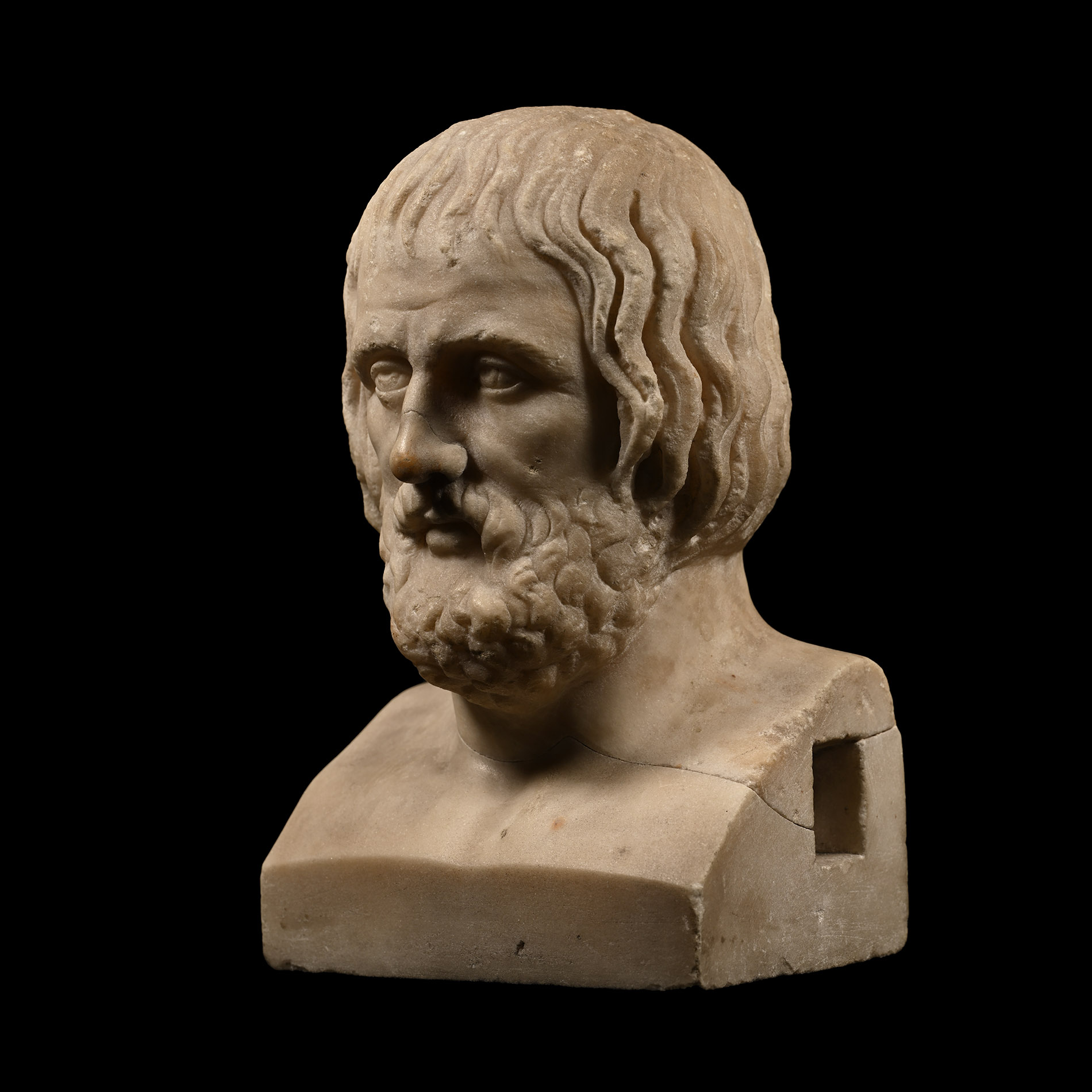 Roman Marble Head of Euripides