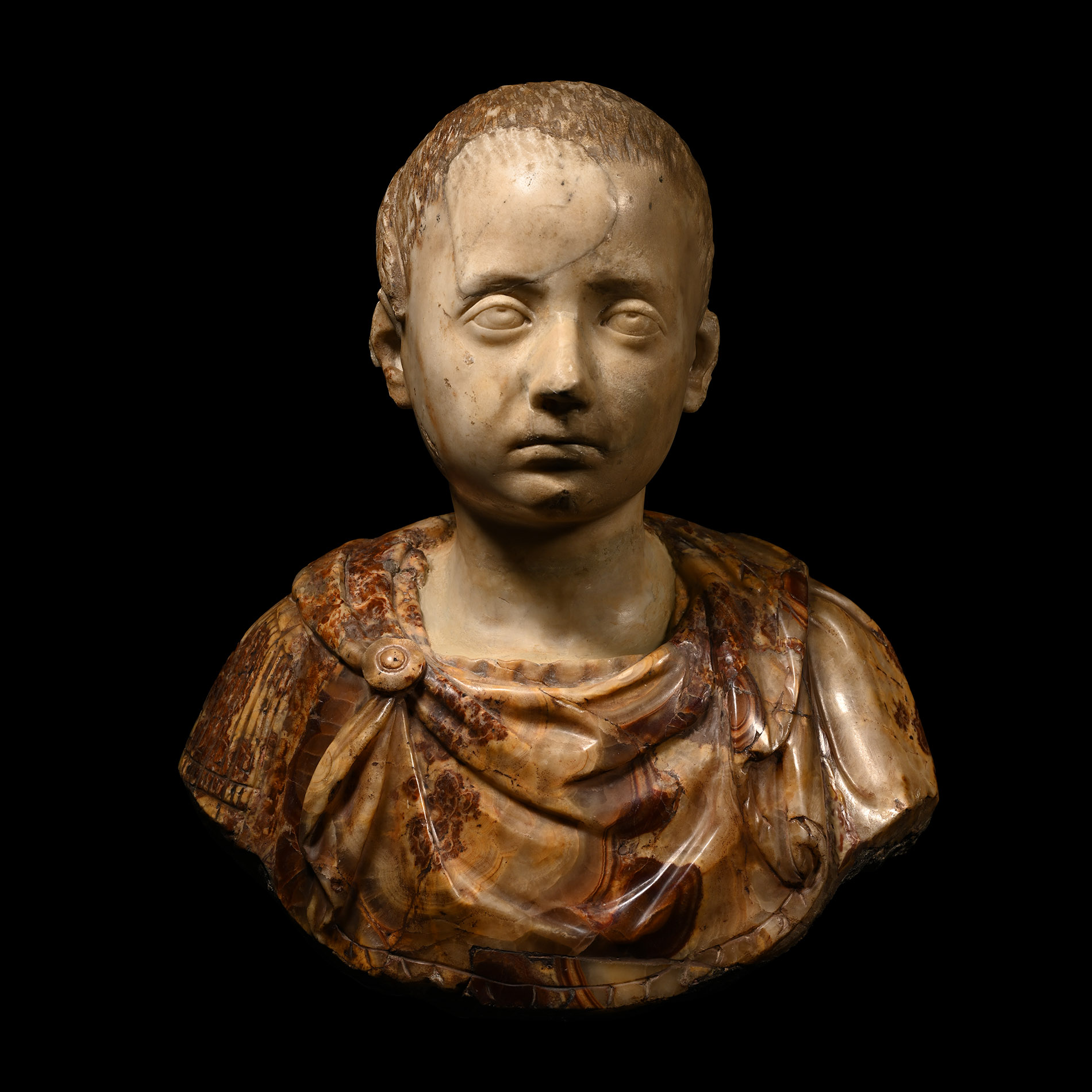 Roman Marble Portrait of a Boy as Worshipper of Isis