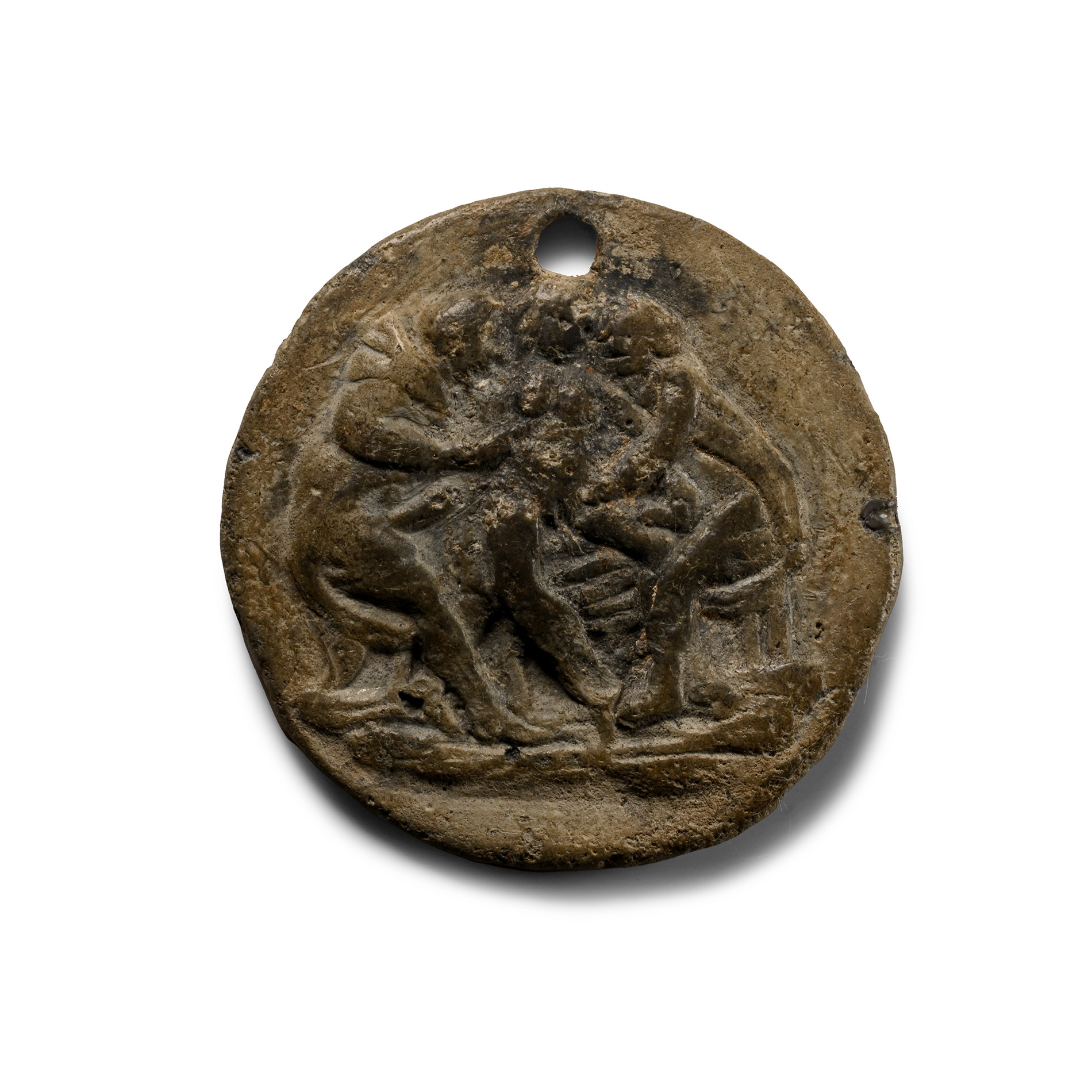 Georgian Lead Erotic Bawdy Pendant
