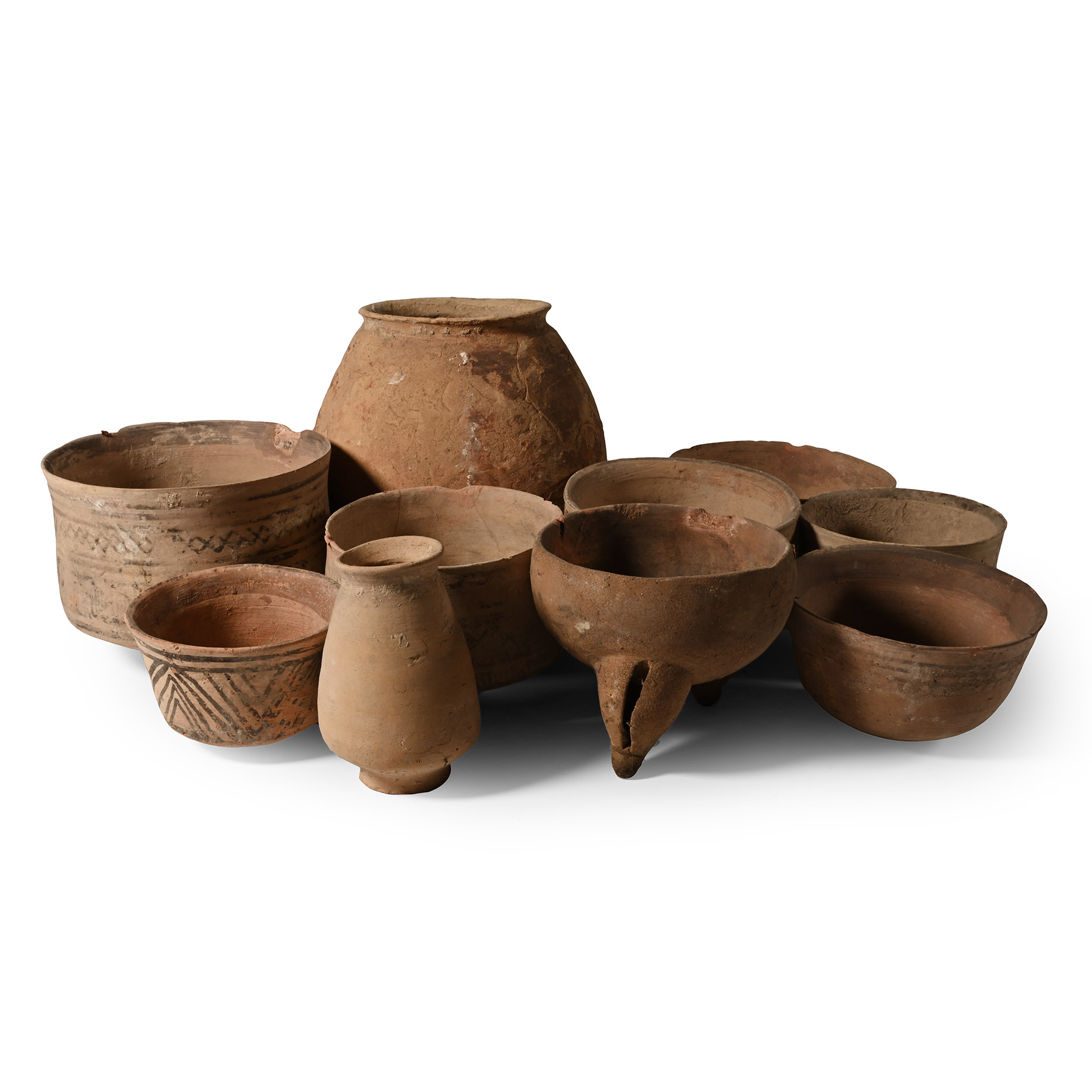 Indus Valley Painted Terracotta Vessel Collection